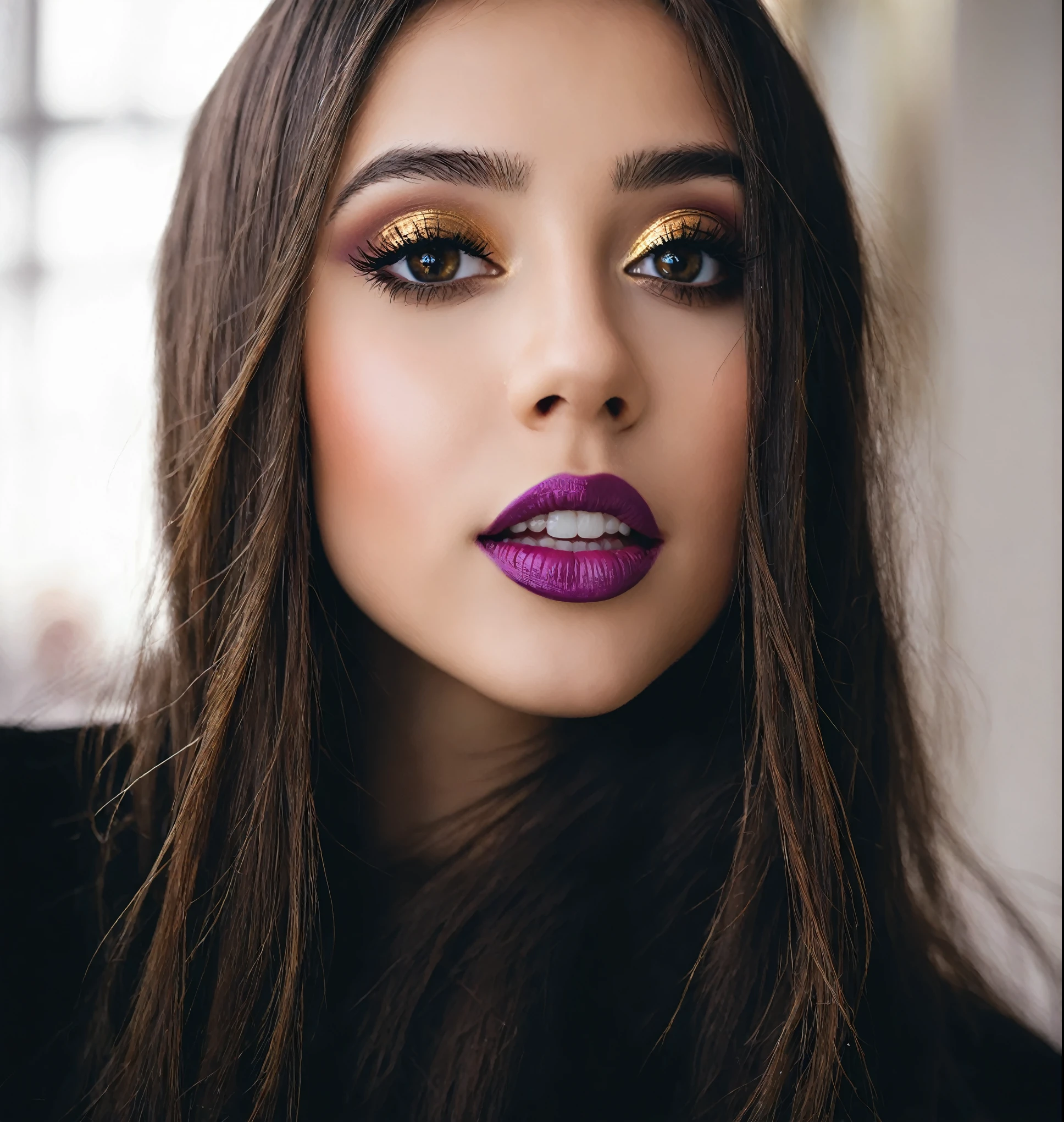 Arafed Frau mit langen Haaren streckt die Zunge heraus, Zunge raus, she has a sweet face, She has a sweet, ausdrucksstarkes Gesicht, ihr Gesicht sieht aus wie eine Orchidee, sehr albern aussehend, weiches Devil Queen Madison Bier, with Mund offen, Mund offen, niedliches albernes Gesicht, Sie ist etwa , pokimane, Kailee Mandel