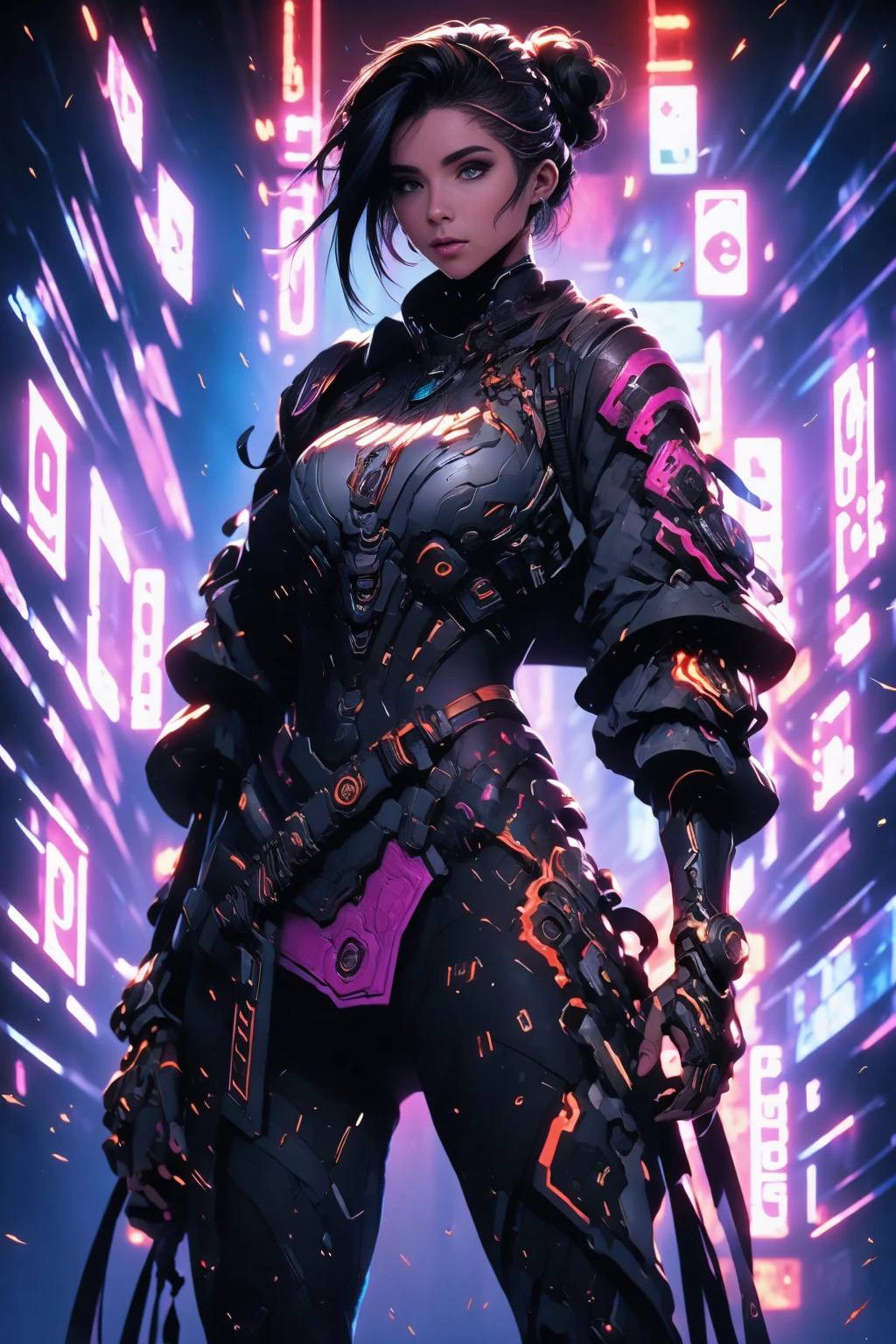 1 mujer guapa, post apocalyptic, guerrero espada en la mano, Rostro nitido perfectamente detallado y cuerpo perfectamente detallados, dynamic pose, cabello hermoso y detallado, ropa de cuero, Realista, fotorrealista, 8k, Fotos CRUDAS, ((Calidad premium superior)), (obra maestra), epic lighting. de cerca, Imagen centrada