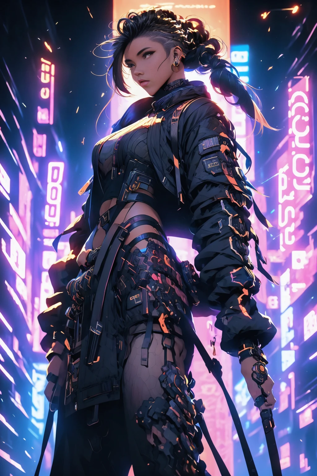 ((Epic lighting)),((Masterpiece, Best quality)), epic perpetuation of a dark illuminated nocturnal landscape, shrouded in darkness, remains of a ruined stage in the background, explosions detonating in the night, smoke suspended and illuminated by the glare of the explosion, distant vehicles engulfed in flames. (Masterpiece, Best quality), Majestic representation, ((1 men with beautiful and well-defined faces ((mohawk hair of various colors)), 1 beautiful and well-defined women, ((with punk hairstyles of various colors)), tops bright colors and spiked decorations)). PUNK style dresses of various colors, large earrings and striking punk garments carefully decorated with an endless number of metallic and pointed accessories, spikes and punk-inspired outfits. They exude a dynamic flight position, 8k.((dynamic flight pose))