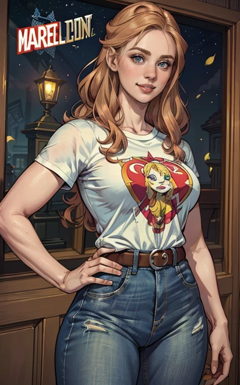  junto com o demolidor personagem das HQs da Marvel  de 35 anos, Jennifer Connelly very long to the waist and half curly with bangs, seios pequenos, olhos grandes com um brilho apaixonado, olhos verdes mel, Um lindo sorriso, vestindo uma camiseta preta longa com um terno feminino verde e jeans, in a serious and sweet comic-style pose, alta qualidade Jennifer Connelly (estilo de desenho animado:1.2),  [(lindas mulheres de meia idade]) desenho de vestindo um moletom folgado e oversized, grande sorriso, olhos perfeitos, rosto detalhado, fundo de festa, pose divertida, olhar sedutor, confete, fundo branco simples junto com o demolidor personagem das HQs da Marvel 