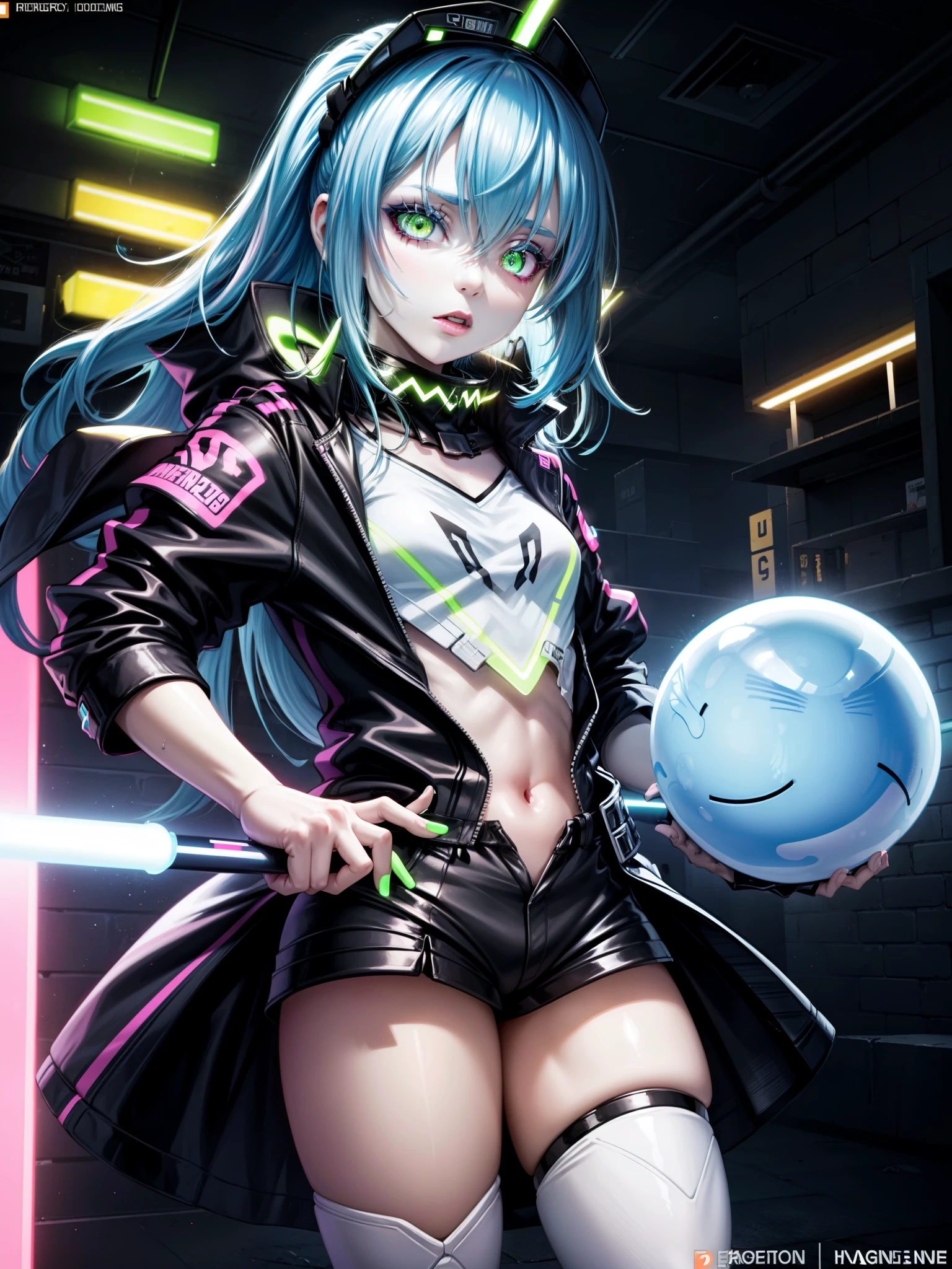 (score_9_up, score_8_up), score_7_up, 1girl, glowing neon cum, masturbate,glowing neon lipstick, glowing neon eye shadow,