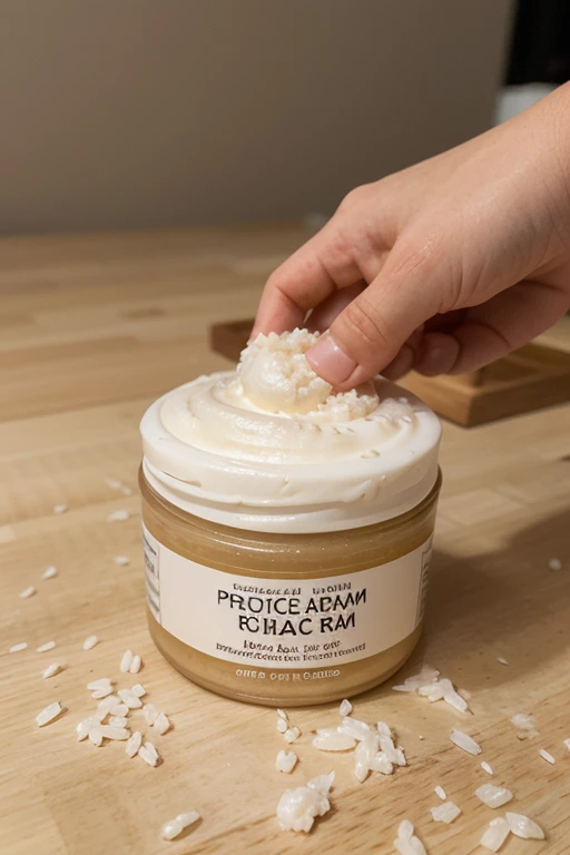 photograph of a packaged rice facial cream named: biocream rice