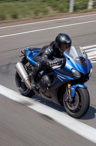 best quality, detailed, beautiful, insanely detailed, absurdres,perfect anatomy, ((aerial view)),Two racer replica motorcycles speeding down the highway, (motion blur:1.2), Japanese female,black hair,27 years old, (slender), (small breasts),(super fucking beautiful),