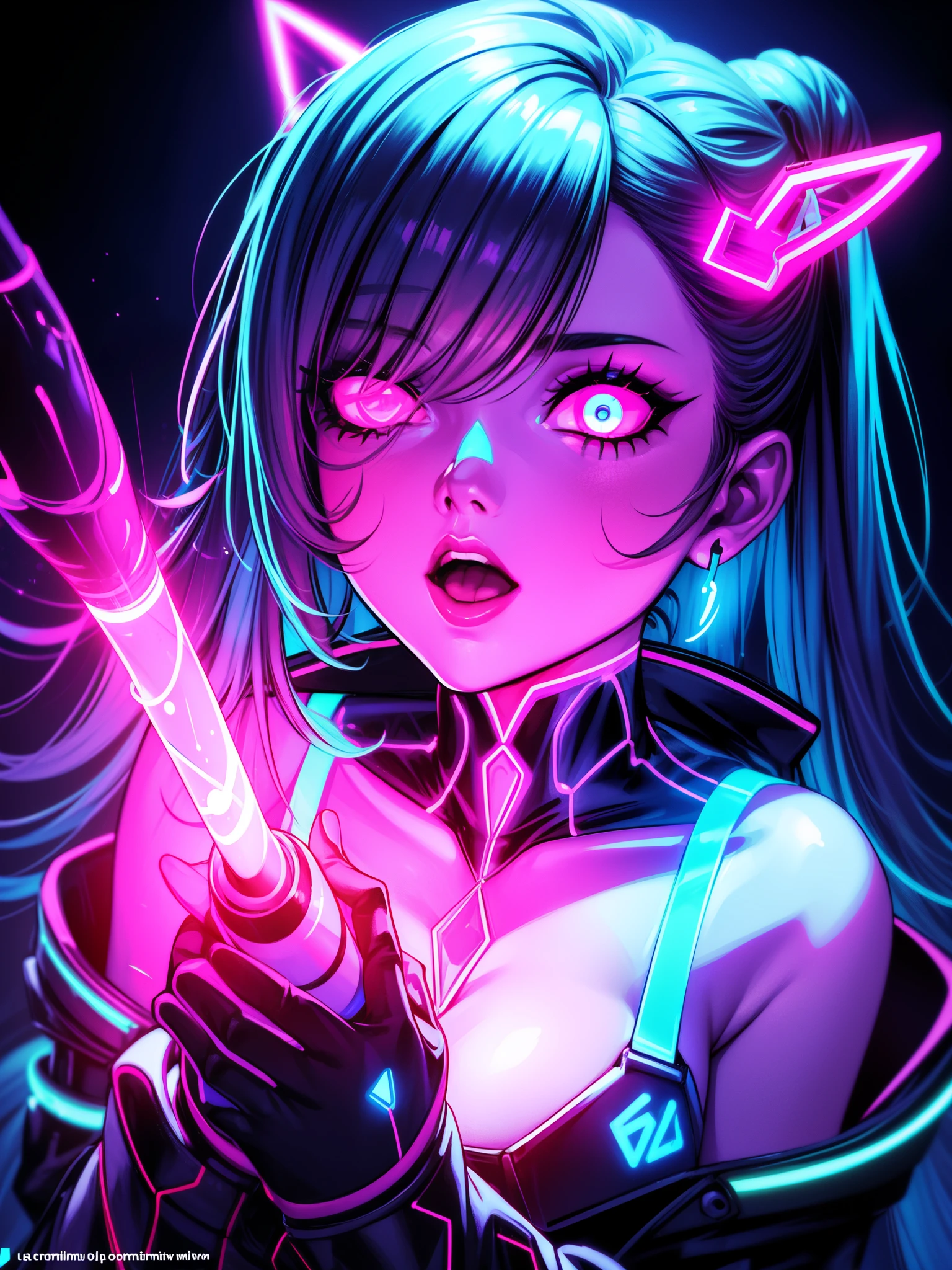 (score_9_up, score_8_up), score_7_up, 1girl, glowing neon cum, masturbate,glowing neon lipstick, glowing neon eye shadow,