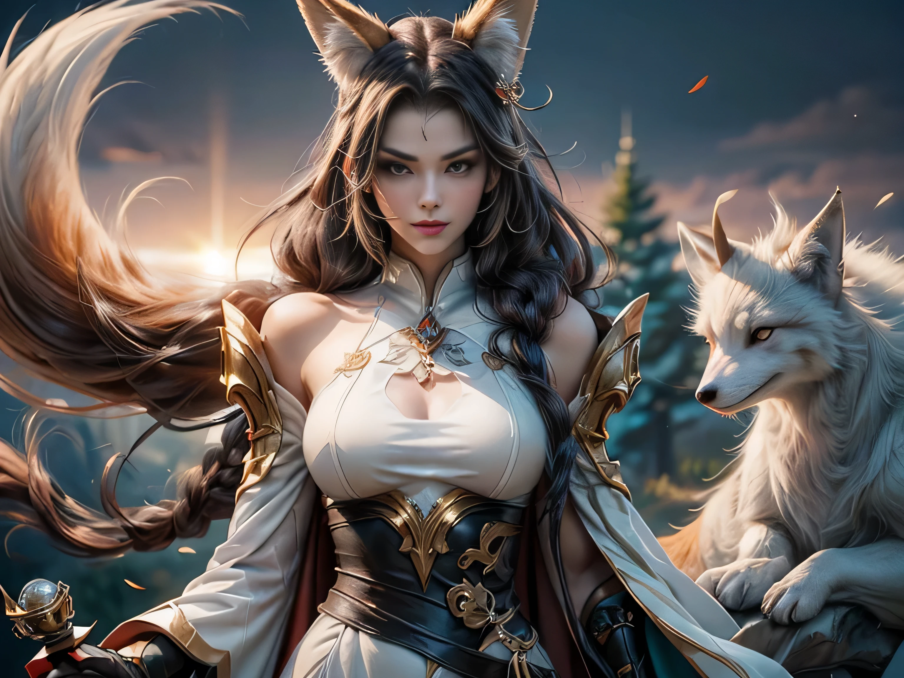 (Best quality, 8K, masterpiece, HDR, soft lighting, perfect image, realistic, Bright), a guy and a fox girl play Go against the backdrop of a mountain waterfall, landscape with a mountain waterfall in the background, sitting foxes guy and girl behind a goban (Go board), [(handsome man, he has beautiful blue eyes and a kind smile, black hair, naked torso with developed body, (Beautiful fox girl with green eyes, red hair, innocent expression)], (Fantasy ultra high quality art, latest fantasy), masterpiece, Ultra high quality male and female character designs, anime art with 8k development, realistic anime art, wallpaper illustrations of the highest quality, complex ultra high quality accurate faces of male and female characters, high quality design and precision physics (ultra high quality fantasy style)), art, dark fantasy)) Style), Masterpieceы, super quality characters, resolution anime - 8k, realistic anime art, highest quality wallpaper illustration, Ultra-high facial detail, high-quality design and physics accuracy), by color, depth of field, to the shadows, ray tracing, high quality and production of computer wallpapers in 8K resolution. (Accurate simulation of the interaction of light and material)], [Carefully detailed hair [Read more about beautiful and shiny hair]], (Perfectly detailed hands [perfect fingers [Beautiful nails]], (perfect anatomy (perfect proportions)) [[ Look at full growth]], [Ideal color coordination (Accurate simulation of the interaction of light and material)], [art, conveying the meaning of history], [game in Go]