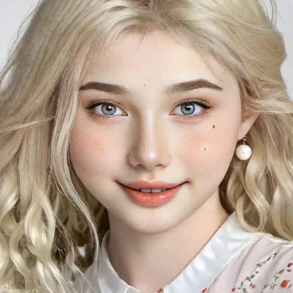 A very beautiful realistic girl, central Asian girl, -yeld, polain skin, very fair skin, very pale skin, blonde hair, wavy, freckles skin, hazel eyes, thick curved eyebrow, happy face, unique face, detail photo, realistic photo, master piece picture, sharp picture.(masterpiece, best quality:1.2), 1girl, solo