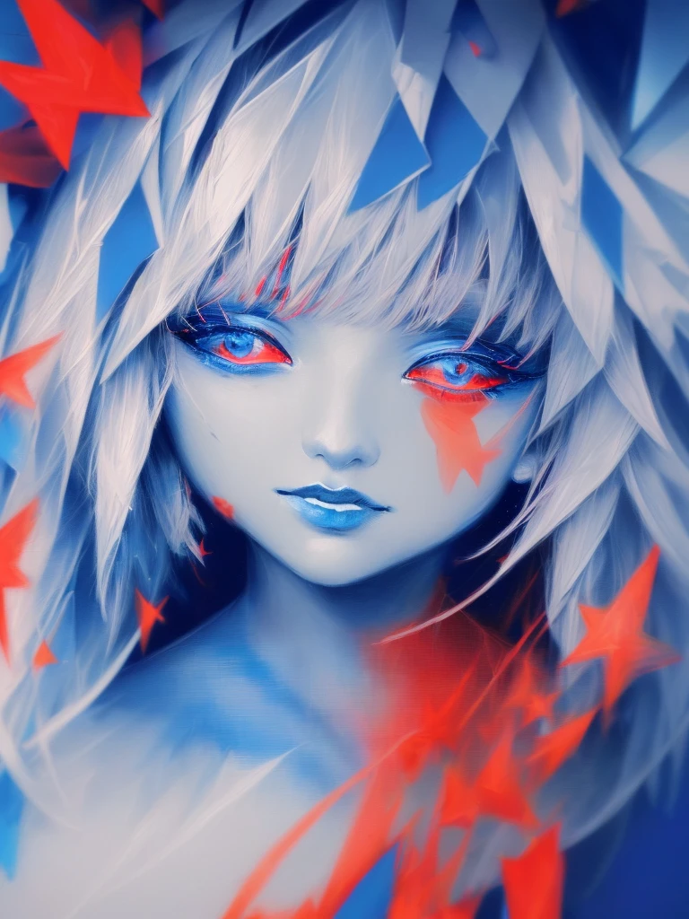 Complex writing、(Masterpiece:1.6)、((((Close-up of a person with red and blue background:1.6), portrait of a cosmic entity, strange portrait with galaxy, in the astral plane ))), (Detailed eyes, Eyes Like Gems, Sparkling eyes:1.3)、astral appearance, galactic dmt entity, nebula aura surrounding subject, glowing black aura, cosmic entity, galactic entity, galactic deity, cosmic horror entity, high quality astral、projection rendering, portrait of a cosmic god, astral ethereal