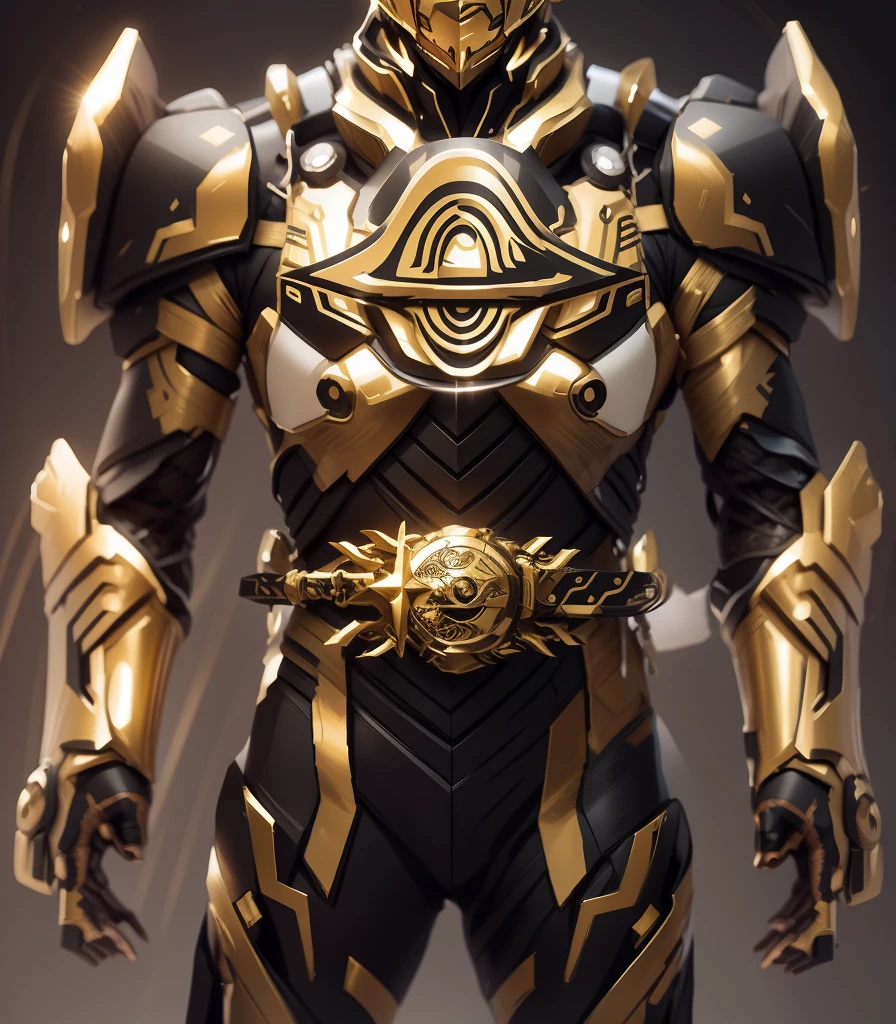 Color changes to black and gold,Some gold and black(Ensure its layering and armor texture,There are a lot of mechanical textures,Black as main color,Gold as a secondary hue,Need to appear around the body)