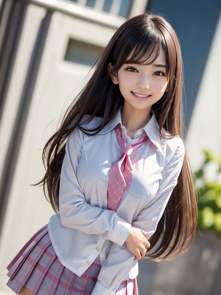(1 cute girls), Extremely cute, Amazing face and eyes, (Beautiful lovely smile), (extremely detailed beautiful face), bright and shiny lips, (School uniform, Pleated skirt:1.3), (Best Quality:1.4), (hyper quality), (Ultra-detailed), (Hyper-realistic, Photorealsitic:1.37), Authentic skin texture, intricate-detail, extremely detailed CG unified 8k wallpaper, RAW Photos, professional photograpy, Cinematic lighting, Exposing, Christmas tree, Christmas Ornaments, Christmas Decorations, Christmas Lights, christmas lights,