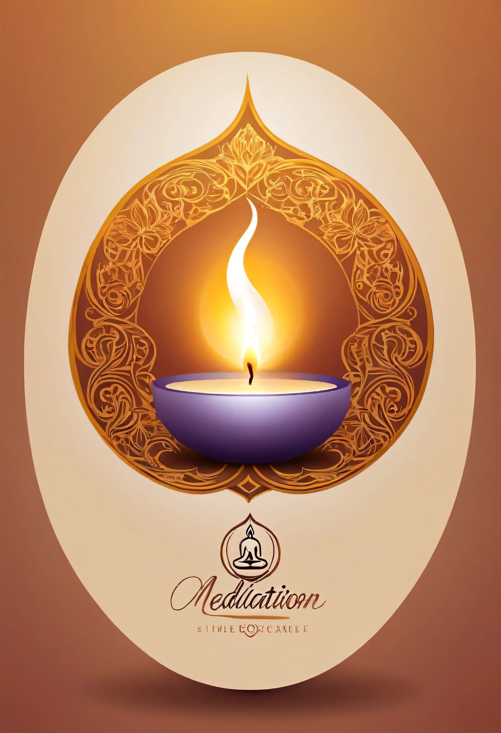 meditation candle rounded logo