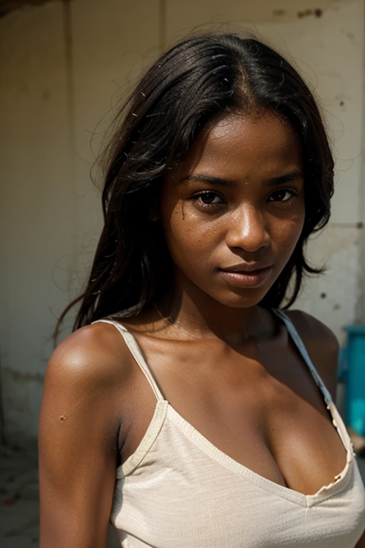 Fille africaine claire de cheveux longs crépus, 19 years old