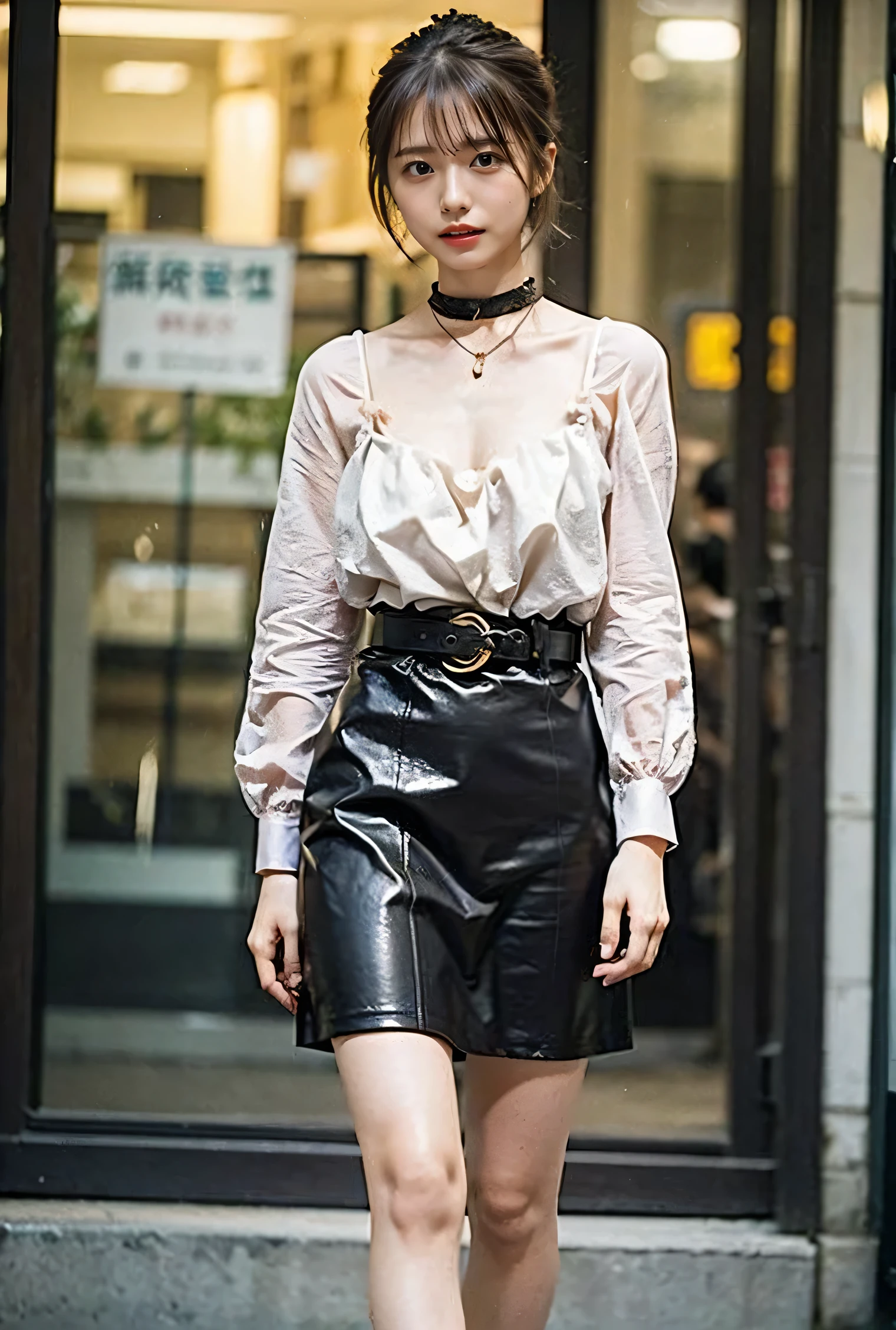 Night cityscape、Lift your skirt with both hands、Tie your hair up、Walking in Ginza at night、illumination、Fluttering Hair、choker。((Neon city at night、Light brown hair:1.4))、Checked Skirt、No sleeve、Outdoor Shot、Cute clothes、Tie your hair up、Leather Belt、Her huge breasts are obvious even from her clothes.、Small earrings、Light brown hair color、Tie your hair up:1.4))、Shiny Hair、Background Blur、Braid only the front hair、Light brown hair、{{Cowgirl Shot}}、((Close-up shot from the waist up、Big Breasts:1.4))、Big Breasts、Smile、Silk clothing、Big Breasts that can be seen even through clothes、Braid only the front hair、Cowboy Shot、A luxurious white collared silk shirt and a checked skirt、Elegant attire、Luxury Bags、A lovely smile、((Skimpy clothing))、Full body photo、ring、Short skirt、Tuck your hair behind one ear、Silver Necklace、smile、 Elegant ponytail、Caustics、Highly detailed photos、Lens flare、Very beautiful and ideal medium short hair、Big Breasts、Super no makeup、(8k、RAW Photos、highest quality、masterpiece:1.2)、(Realistic、Realistic)、1 girl、((Big Breasts、Neon city at night、Medium Short Hair、Looking into the camera:1.4))、風にFluttering Hair