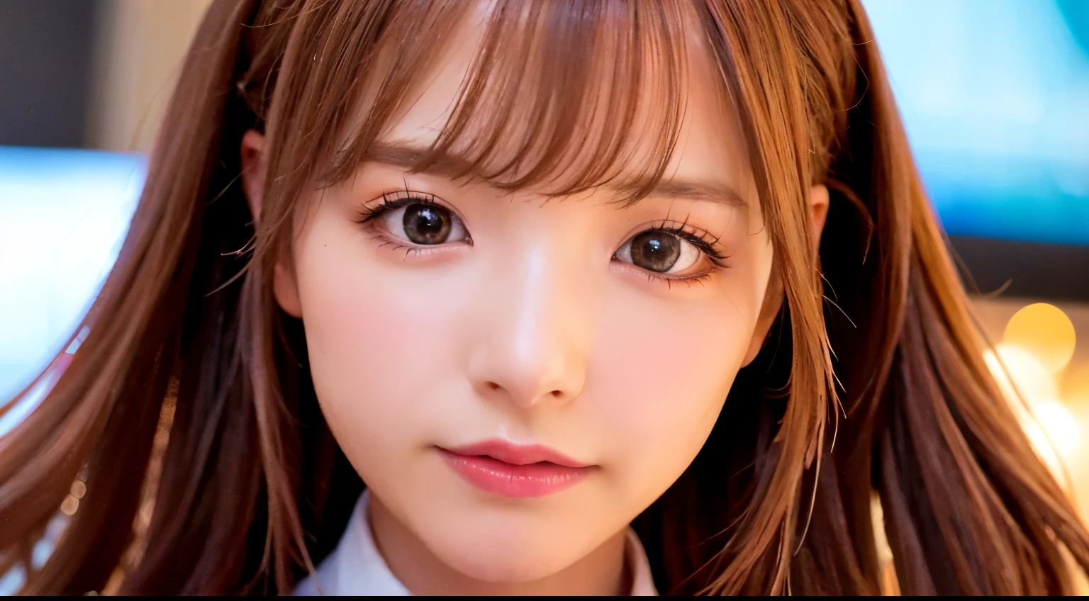 best quality, photorealistic, 8k, high res, 1girl, woman, (skindentation), (professional lighting), ((close buttoned office shirt)), (portrait:0.6), gorgeous, (long hair:1.7), (1girl eyes looking at viewer:1), ((looking at viewer:1.6)), (1girl looking at the camera), photorealistic, (bokeh), (portait:0.6), (dynamic pose:1.2), masterpiece, intricate, realistic, sharp focus, award-winning photograph,