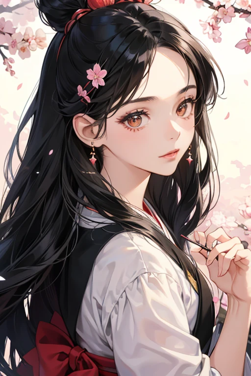 Suama is a fair skinned girl with long black hair that reaches her chest and she wears a hair clip that resembles a Japanese sweet, a hanami dango. Suama wears her . SPARKLE; GLITTER