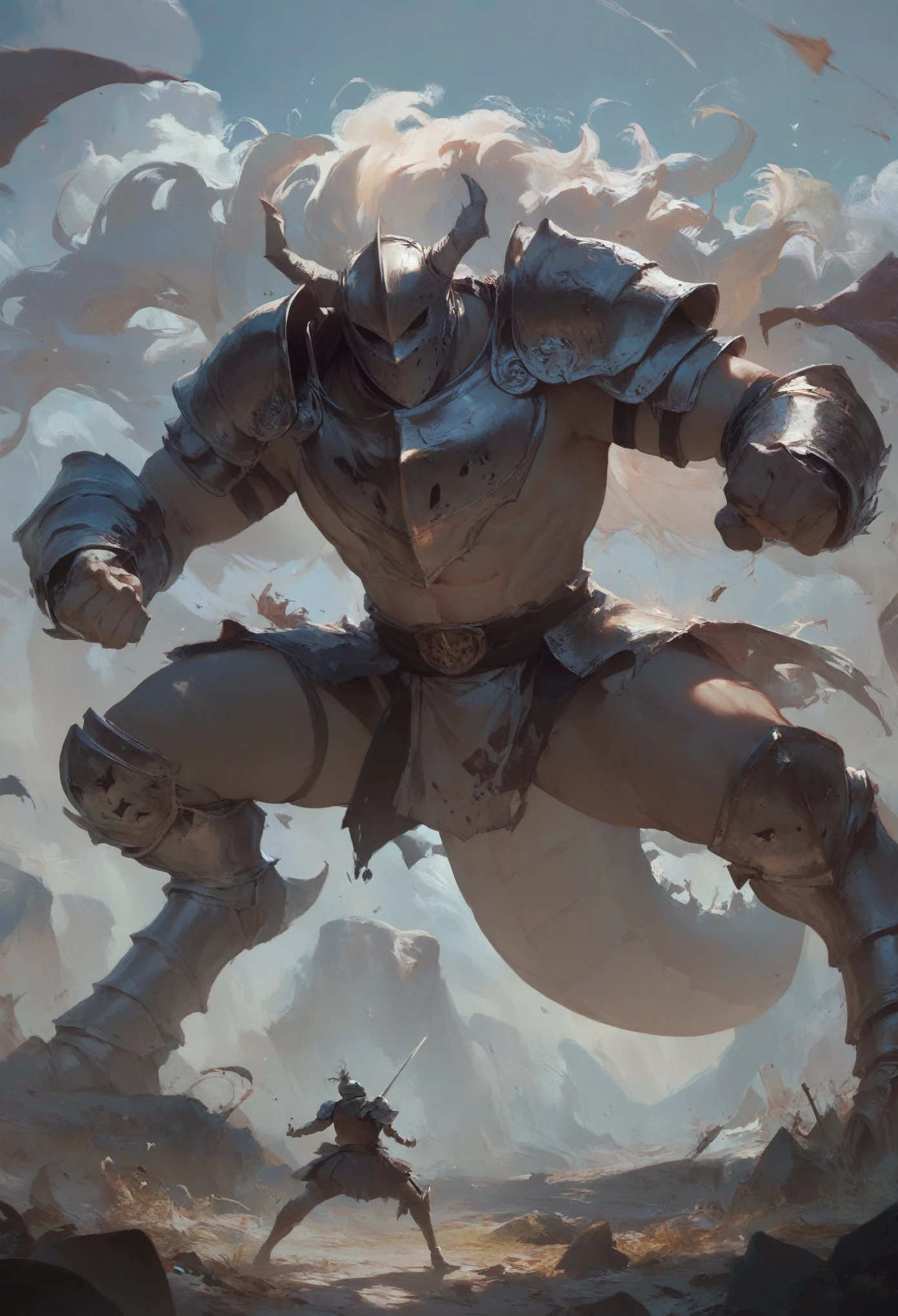 score_9, score_8_up, score_7_up,
a knight engaged in a fight with a giant dragon