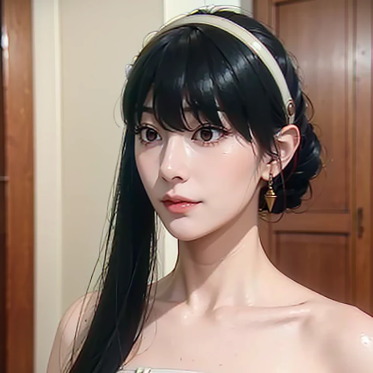 (8k, RAW photograph, highest quality, masterpiece:1.3),(Genuine,photograph:1.37),(Looking at the audience:1.331),Pause,One girl,とてもbeautiful顔,small,Hair weight,Serious look、Random representation,Big eyes,highest quality Hair,((highest quality)), ((masterpiece)), (detailed), whole body、wallpaper、Attention to detail、Perfect balance、Tight waist、beautiful, Beautiful Skin、beautiful white skin、(masterpiece:1.3), 一眼レフphotograph、Best image quality: 1.4, (Soft Breasts)、Cleavage:1.2、Spy x Family Yol Forger Costume、Spy x Family