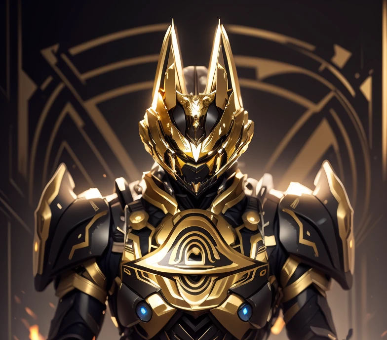 Color changes to black and gold，Some gold and black（Ensure its layering and armor texture，There are a lot of mechanical textures，Black as the main color，Gold as a secondary hue，Need to appear around the body）
