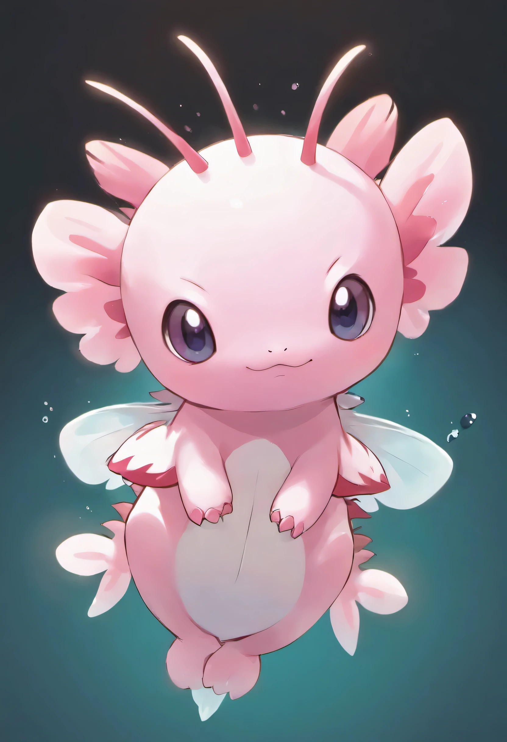 Baby Axolotl with wispy fins