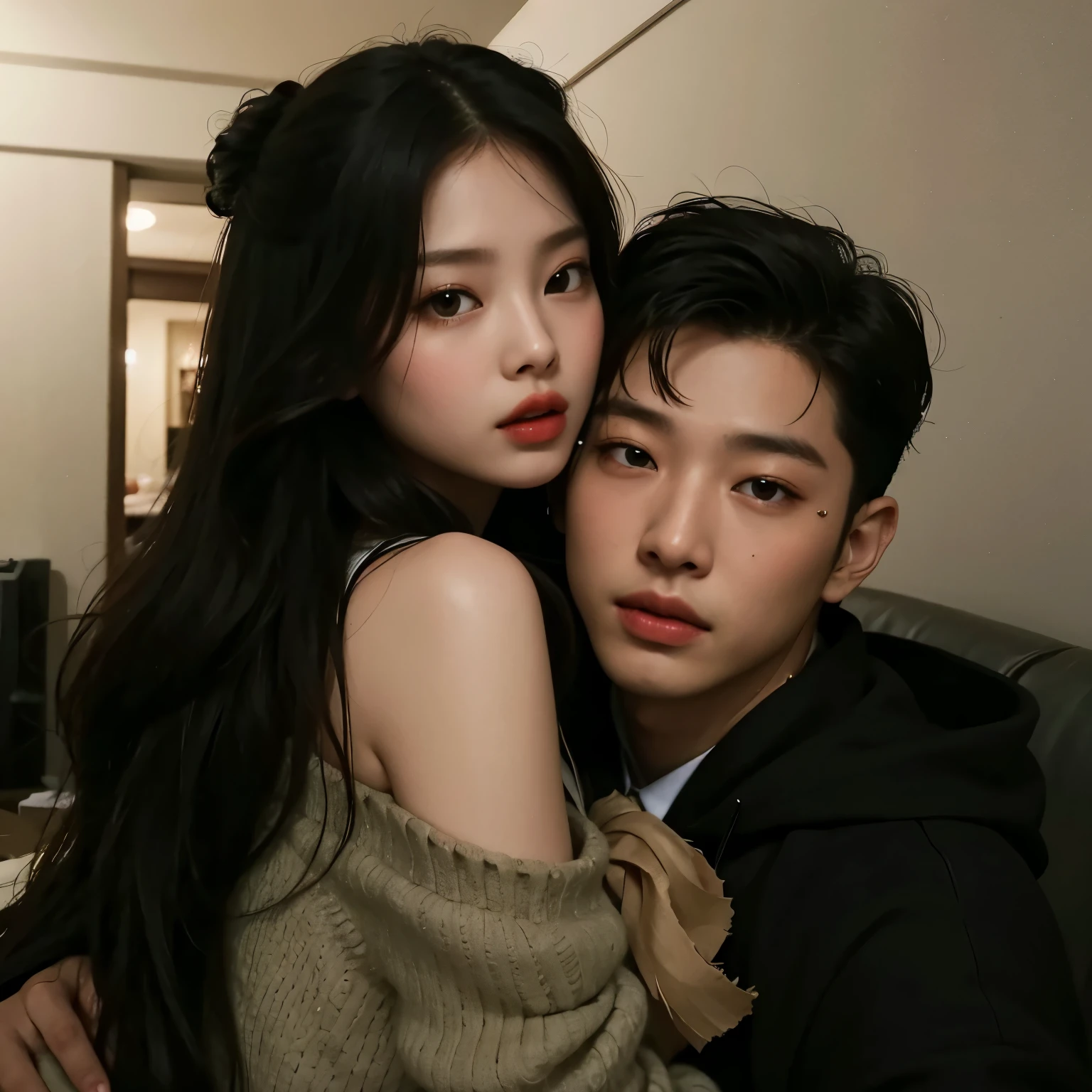 Jennie com seu namorado, jemnie ao lado de um Homem