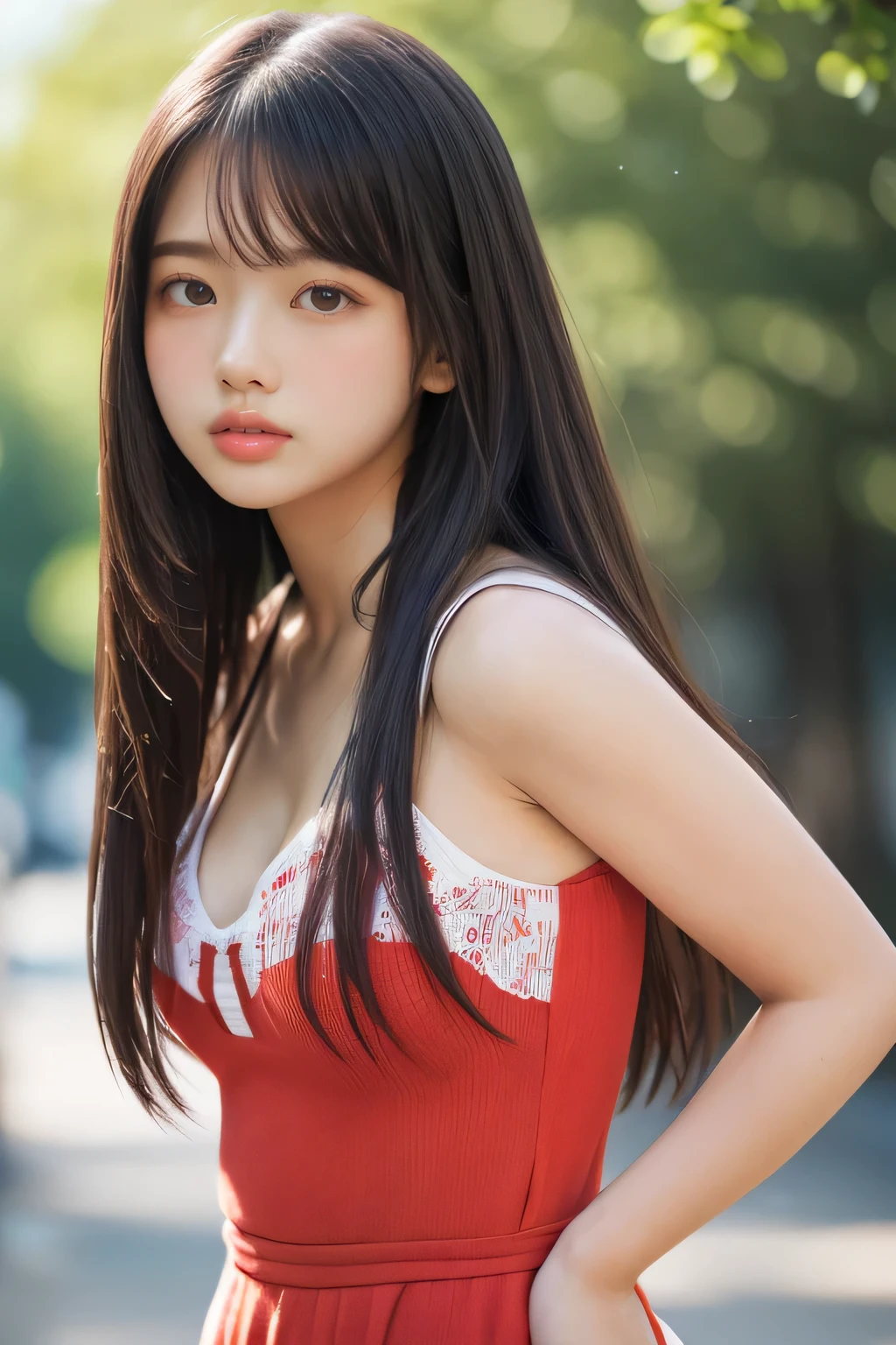  (8k, RAW Photos, highest quality, masterpiece:1.3), (Realistic, photo-Realistic:1.4), (Highly detailed 8k wallpaper), Sharp focus, Depth of written boundary,
 Japanese Idols,very cute,10 years old ,(Long and straight hair :1.3 ), Upper Body, Highly detailed face and eyes,(Shiny skin:1.2),Cinema Lighting, Soft Light, Blur the background, Bokeh , ( Dynamic pose:1.3), (It&#39;s ,Inside the room,