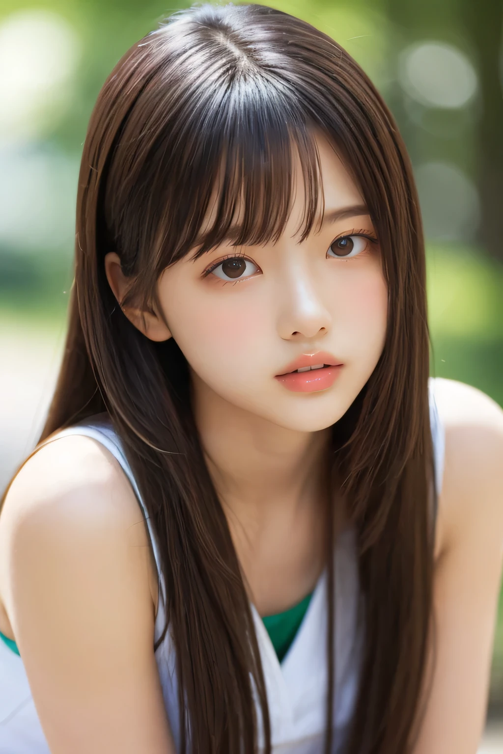  (8k, RAW Photos, highest quality, masterpiece:1.3), (Realistic, photo-Realistic:1.4), (Highly detailed 8k wallpaper), Sharp focus, Depth of written boundary,
 Japanese Idols,very cute,10 years old ,(Long and straight hair :1.3 ), Upper Body, Highly detailed face and eyes,(Shiny skin:1.2),Cinema Lighting, Soft Light, Blur the background, Bokeh , ( Dynamic pose:1.3), (It&#39;s ,Inside the room,