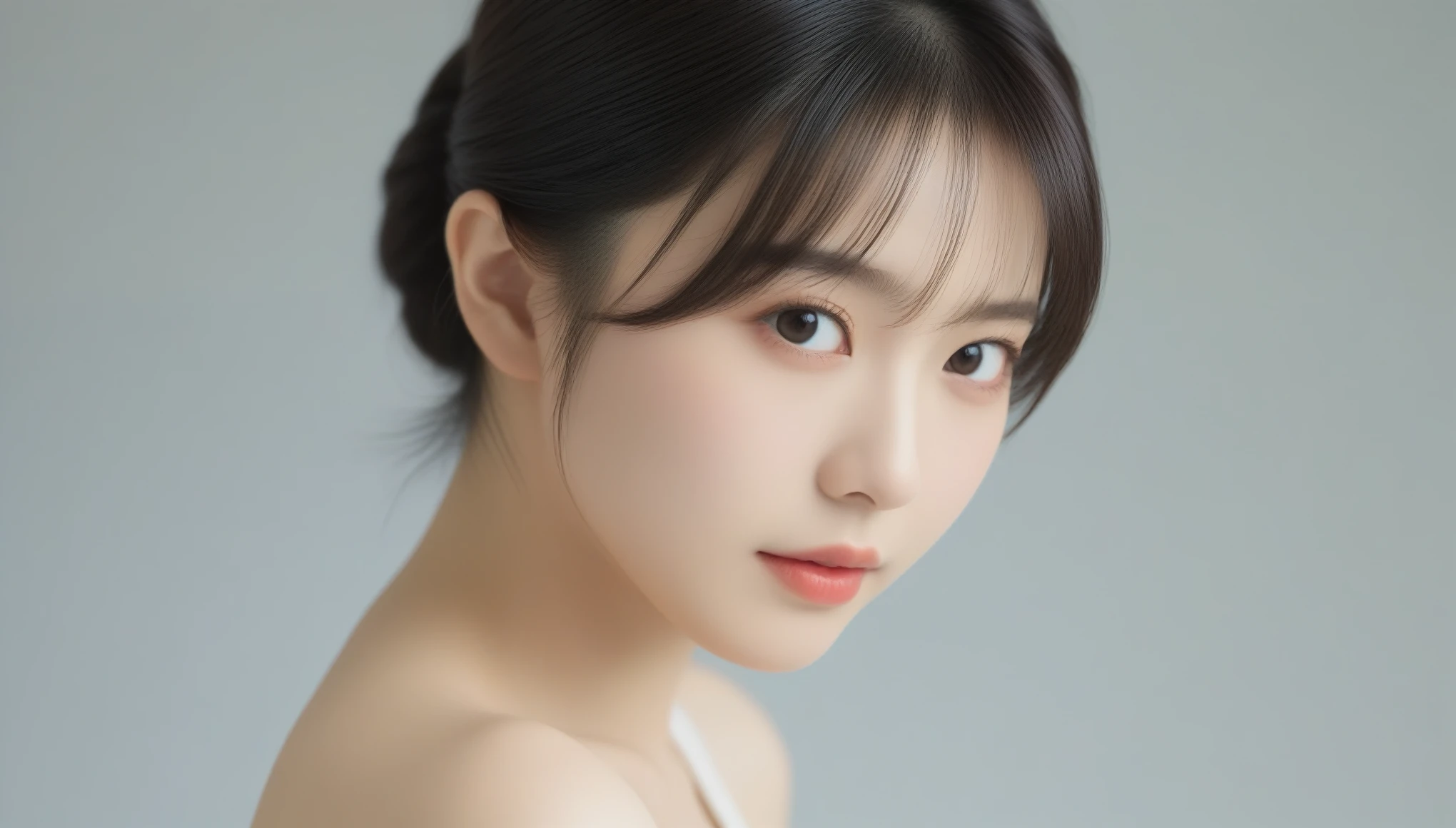 8k, Ultra-high resolution, highest quality, masterpiece, Surreal, photograph, 1 girl, (:1.3), pretty girl, Cute Face, Beautiful eyes in every detail, 細かくdetailedに,masterpiece,, One Girl:1.2, Japan Female Announcer, One beautiful woman, office,Thighs,Bold Pose,Looking at the audience、beauty,Long neck、Laugh a little、Please close your mouth and laugh、(((Ideal body type))),A cup small breasts :2,、Portraiture:2、Perfect Anatomy、鮮明なdetailed、detailed、Surreal、Light and shadow,Strong light,Fashion magazine cover,Thin lips