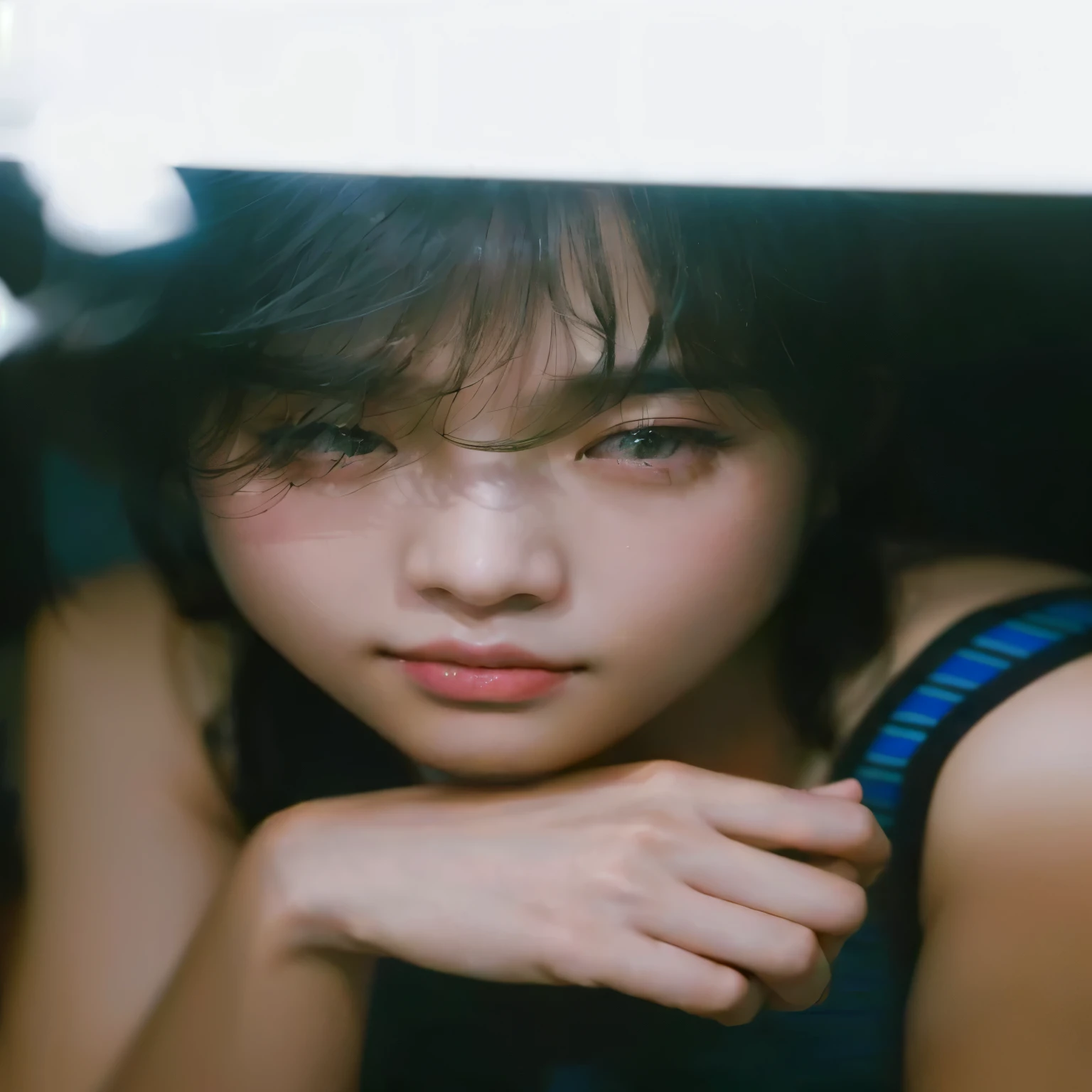 there is a woman that is looking out of a window, kiko mizuhara, sun yunjoo, portrait of jossi of blackpink, taejune kim, kim hyun joo, ji-min, shin min jeong, shin jeongho, heonhwa choe, close - up portrait shot, seseon yoon, kim doyoung, jinyoung shin