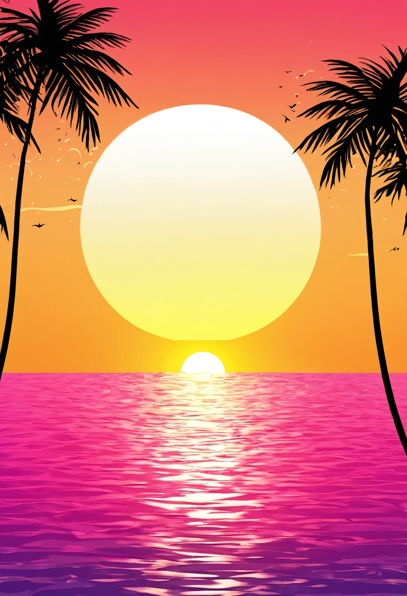 Make an invitation for a birthday party with the name “Summer Party.” Make it summer-themed and have the invitation have a striking and cute sunset.. I also want the vibes invitation to night