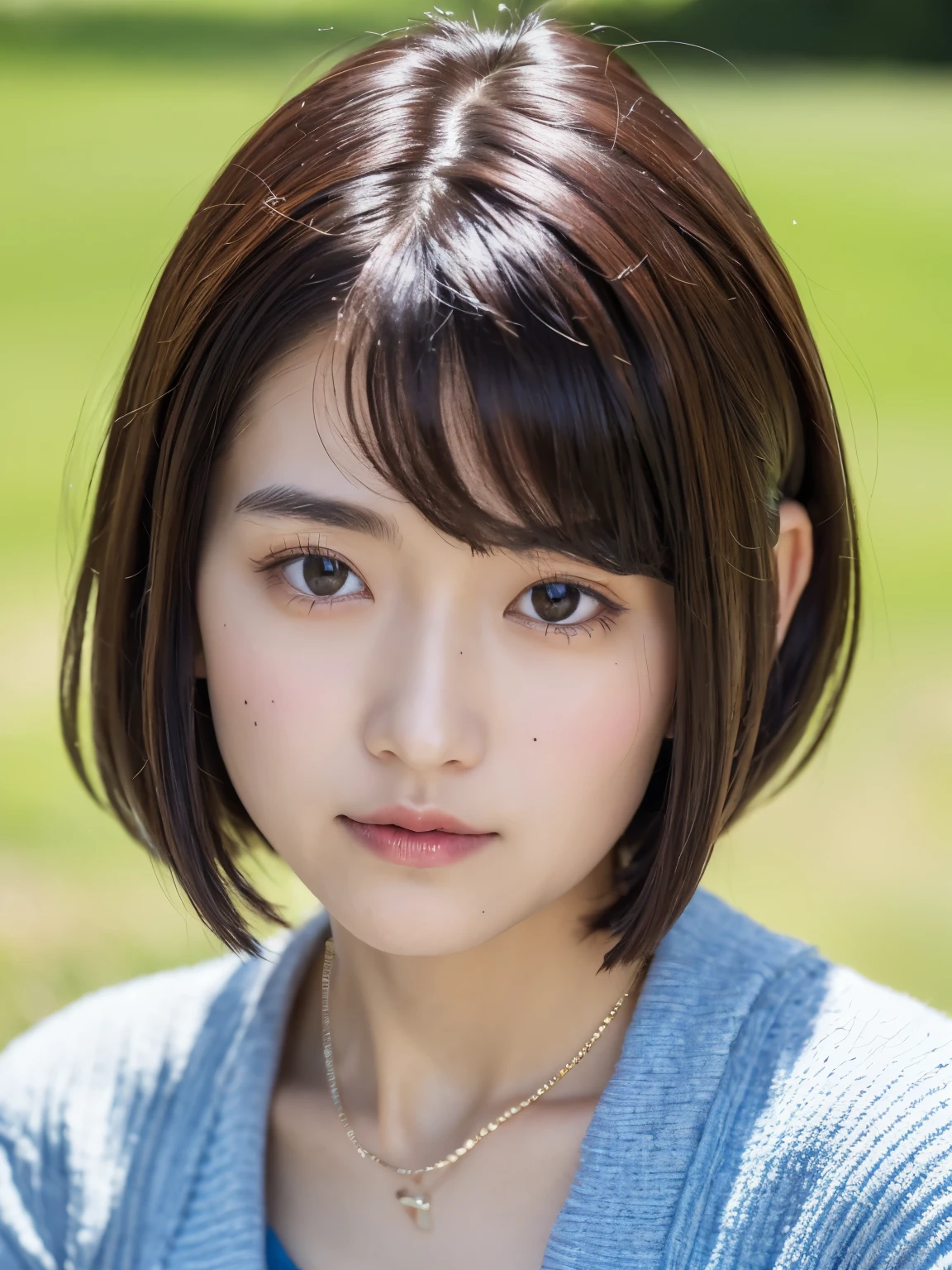 (highest quality、8k、32k、masterpiece、Hmph:1.2)、Cute Japanese Women Photos、Very short bob hair、Upper Body、necklace、Shooting from above、Don'Don'Don'Don't look at the audience、(Realistic、Photorealistic:1.37)、1 girl、Photographed in natural light、Physically Based Rendering、Excellent image quality、High resolution、1080p、(Detailed facial depiction)、(Detailed description of the hands)、(Detailed CG)、Rich details、(exquisite features)、(Best image quality)、(masterpiece)、(Fine Eyes)、Delicate clavicle、Various poses、profile、White wall、In front of a white door、(窓のあるWhite wallの部屋)、Earrings、Laughter、Spring Clothes、 Shortcuts、short hair、((White blouse))