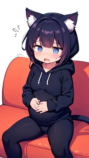 Have cat ears、work、Looks very painful、Small face、、Very embarrassed look、Big Breasts、Very impatient、Trembling、Sweating、Are pregnant、disease、abdomen、abdomen、Wearing a tight-fitting hoodie、Show only your belly、Lots of girls、Last month of pregnancy、1One navel、Sitting on the sofa、破裂しそうなabdomen、((巨大なabdomen))