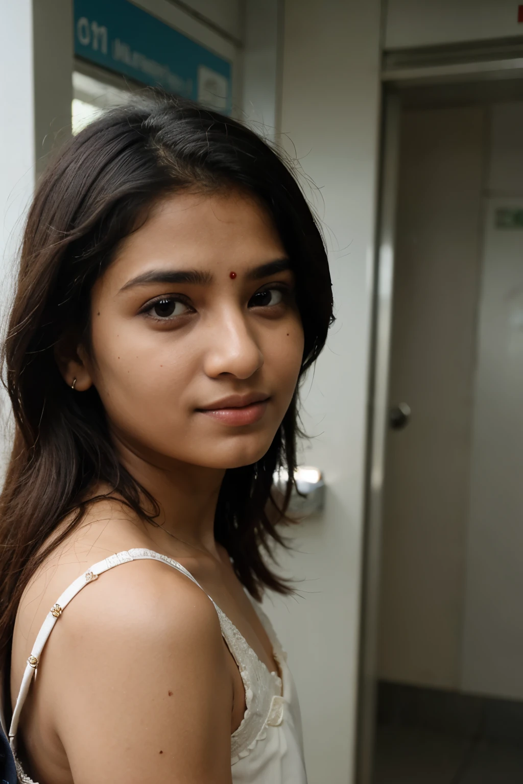 Indian Girl in kochi metro