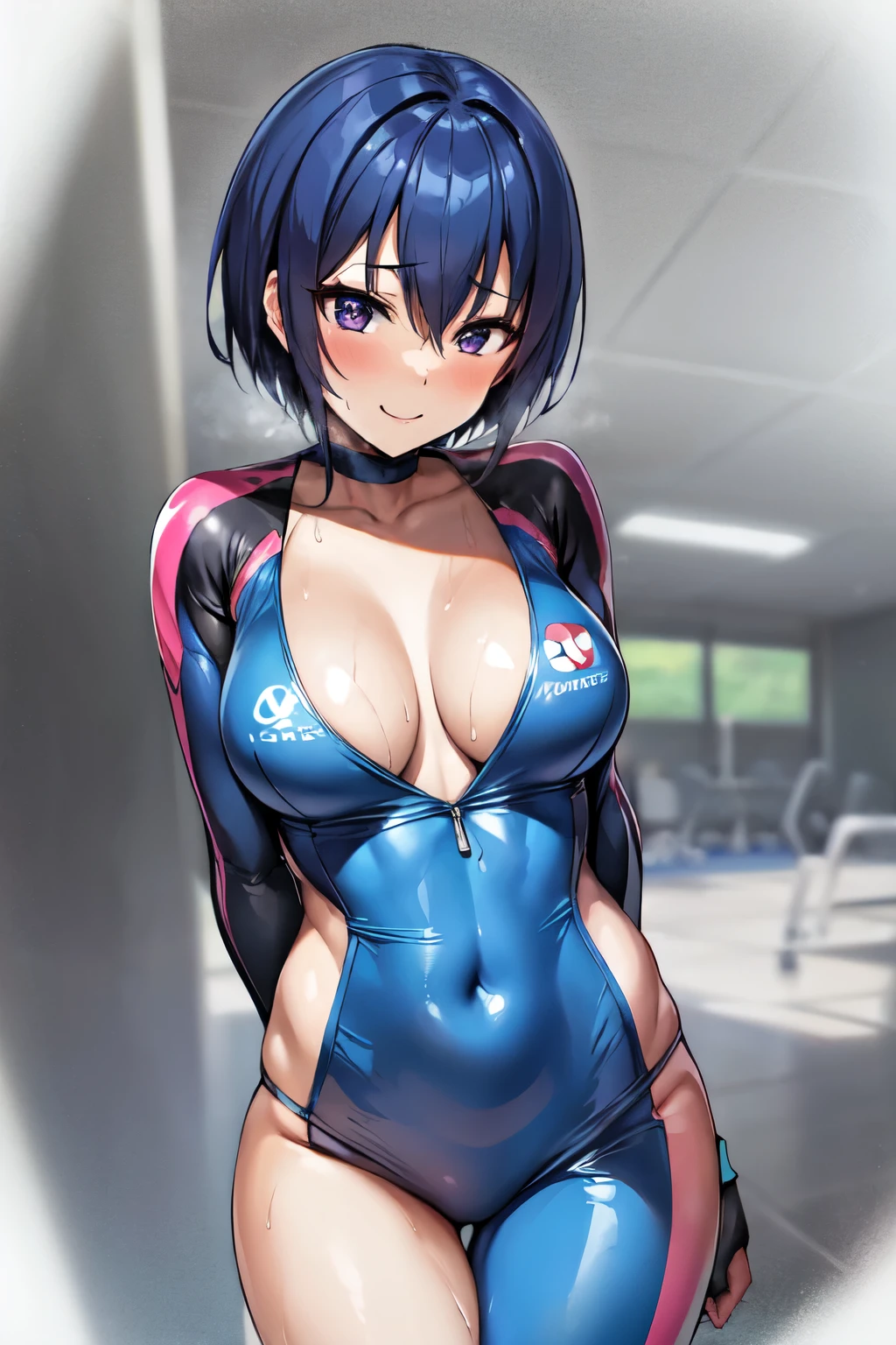 nsfw,michirutojo, masterpiece, View Viewer,
Blue Hair, Big Breasts,
Racing Suits,
Wink, smile, Open your mouth, blush,Fuck from behind、Erect nipples:1.2、Small Nose、Mouth closed、(Crouch:1.5)、Overflowing Sex Fluids