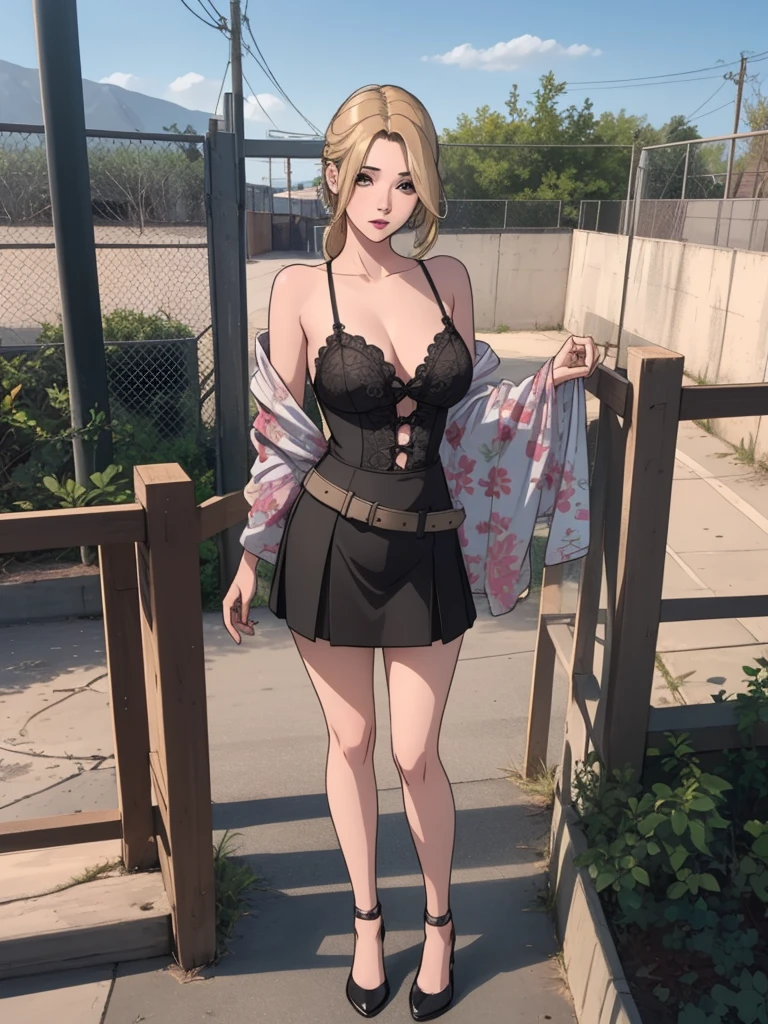 1girl in  standing on fence, beautiful detailed eyes, beautiful detailed lips, extremely detailed face and features, long eyelashes, detailed , full body shot, outdoor school setting, fence in background, afternoon sunlight, vibrant colors, photorealistic, 8k, highly detailed, intricate details, masterpiece