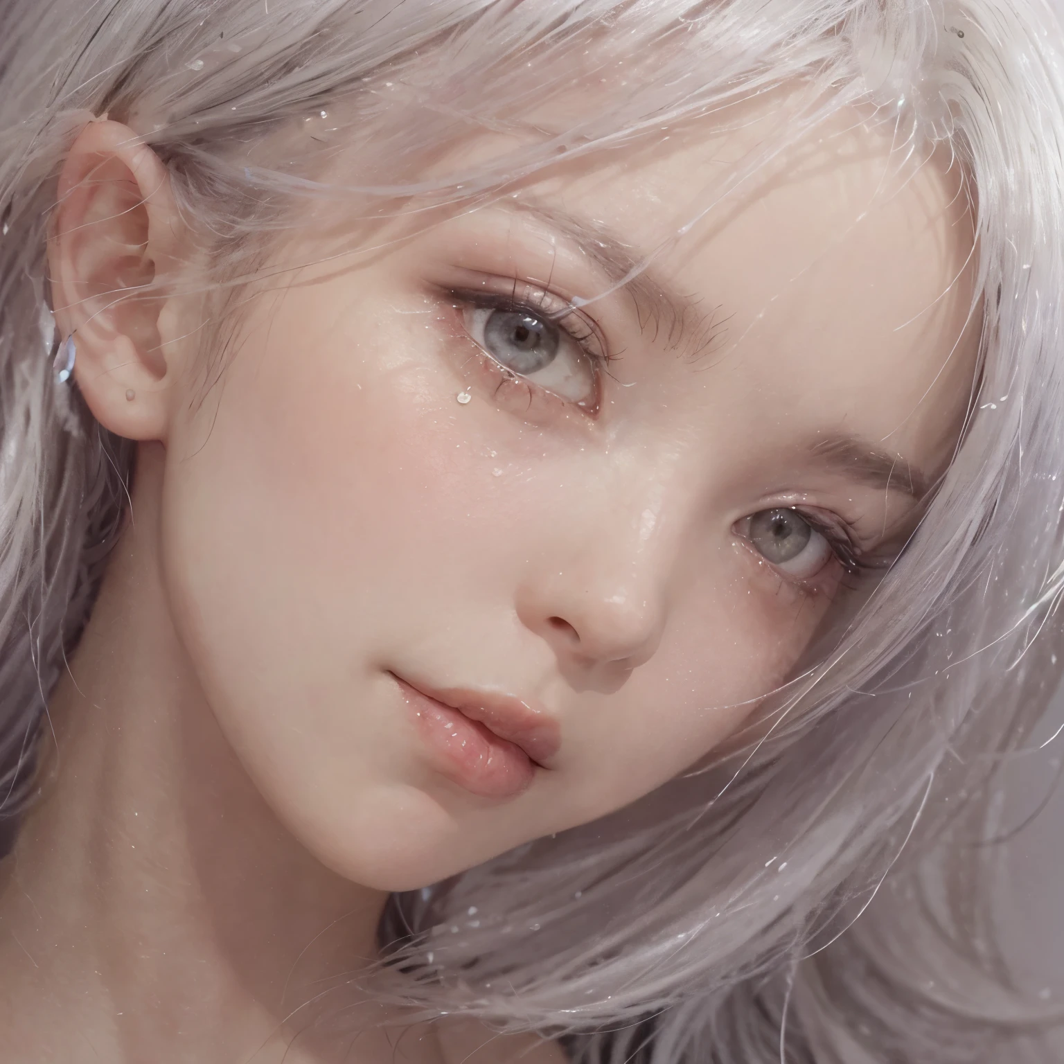  white hair, hair bobbles, wince, longeyelashes, solid circle eyes, light smile, stereogram, pov, atmospheric perspective, 8k, super detail, ccurate, best quality, super detail, high details, textured skin, confident, contradicting, two sides-one soul, darkness, alone, loneliness, two identities, sadness, self-confusion, cry, siren eyes, crying, walking, full body, emptiness, empty city, tears, tears fall, broken, zoom out, full body