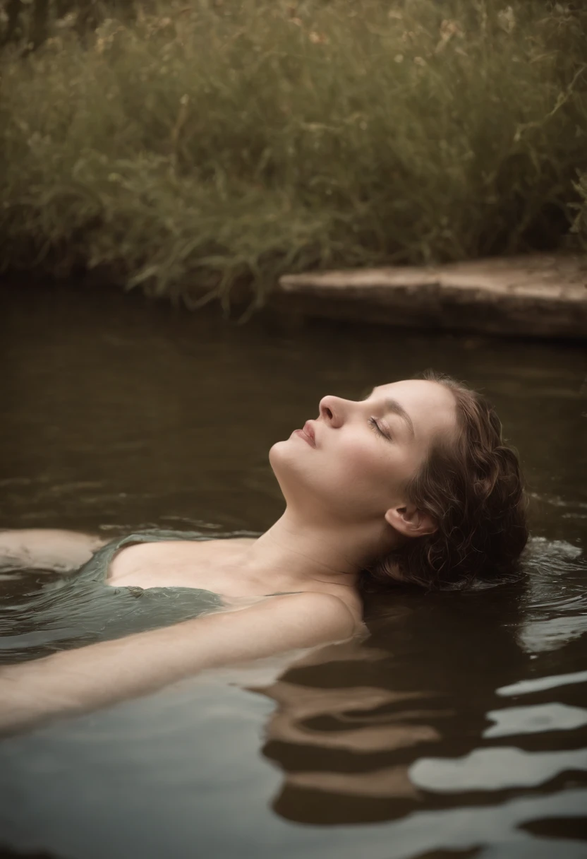 Colorize photo of a drowning person, Inspired by David Octavius Hill, photogravure, Inspired by Eugène Carrière, Painterism, The first ever photograph, inspired by Jean-Jacques Henner, grainy damaged photo, Hot type, Dougro type, damaged photo, author:Theodore Ribot