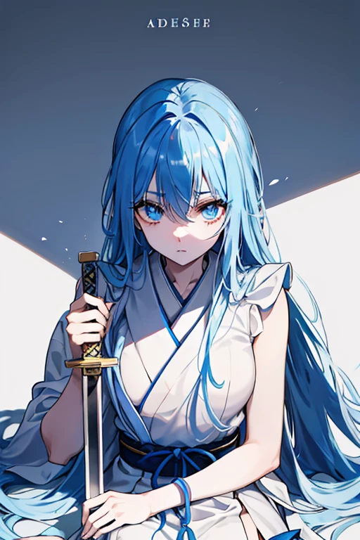 blue hairy eyes　T back　Carrying a Japan sword on his back　posterior view　crouching down　​masterpiece　Top image quality　denoise　Clear 　cinematic shadow　Increased attractiveness of the eyes　Clear the shine of the eyes　Draw eyelashes neatly　Perfect Eye　A detailed eye　Sharpen image quality　Sharpen eye writing　Clear eye shape
