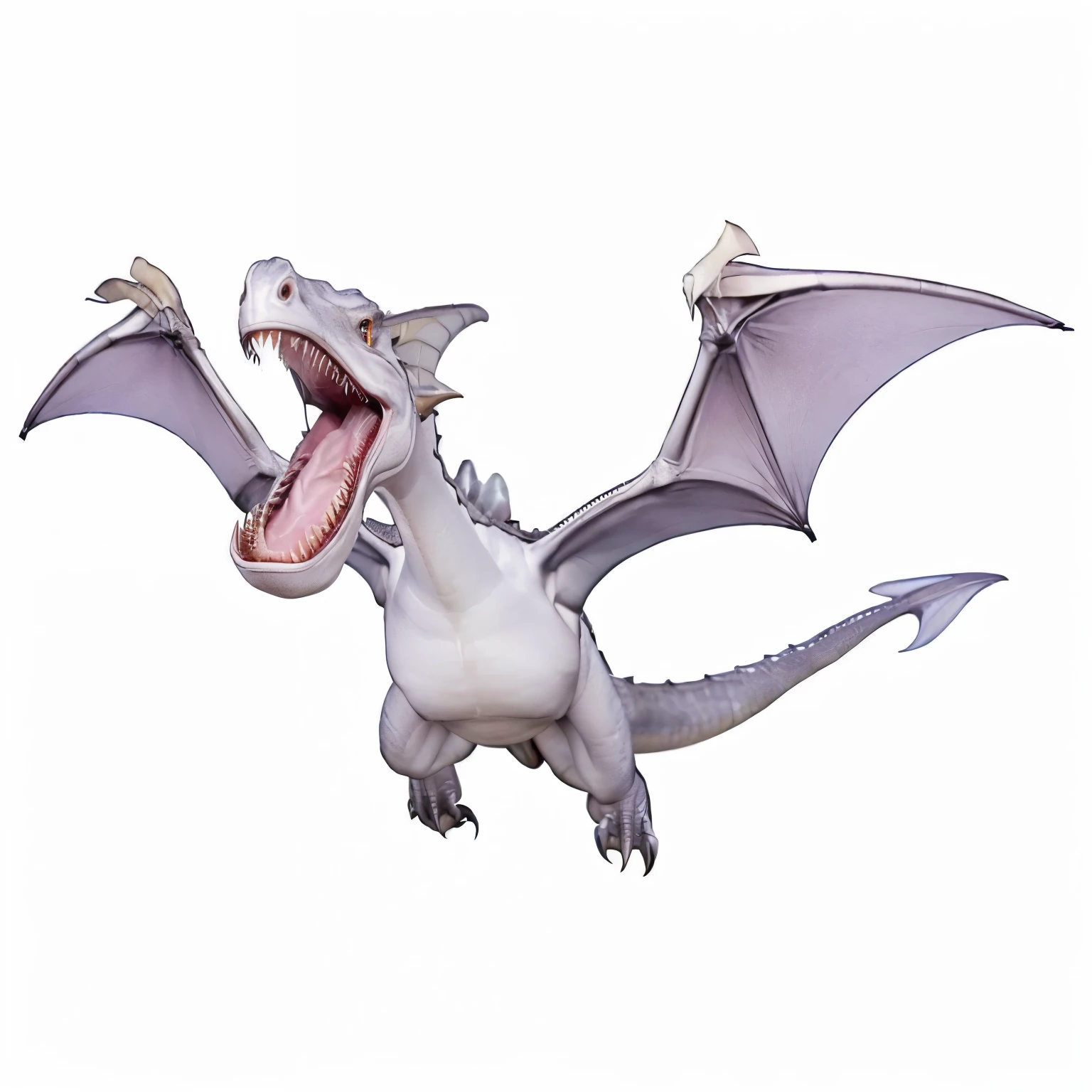 Close-up of a realistic dragon with its mouth open,pterodactyl, Alphonse Frei, Ray, Wyvern, Dragon in Dragon's Lair, He - GOG, Pteranodon Styling,1 person