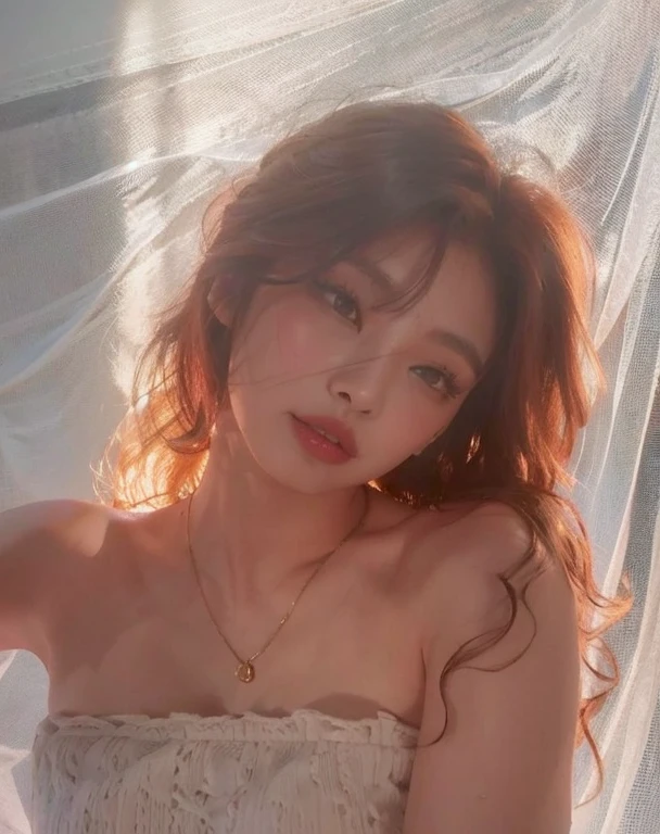 Jennie Kim, ruiva cachos
