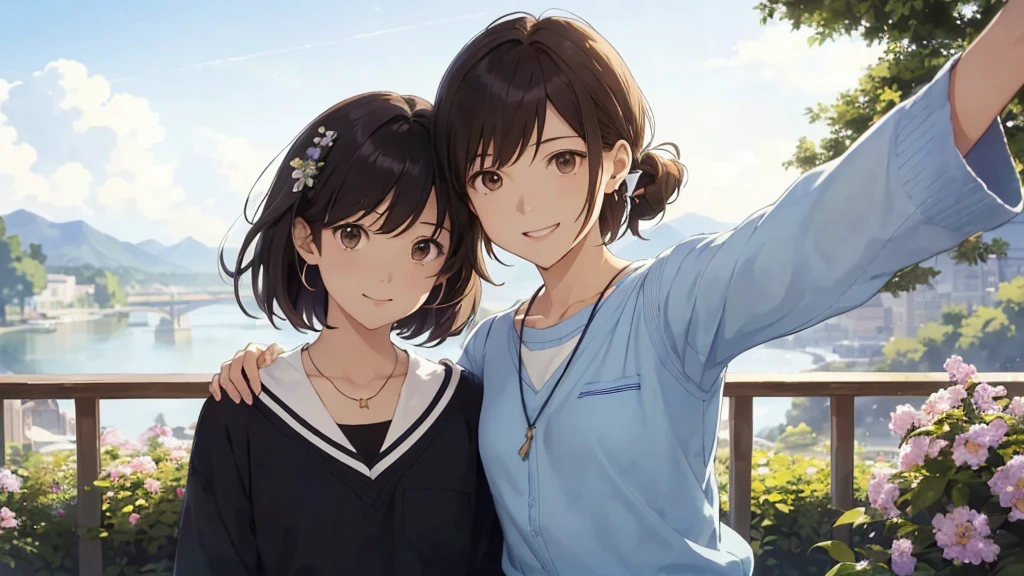 School uniform(1.8)(highest quality、masterpiece、High resolution)、(Sargent-style watercolor)、(Anime Art)、Flowers Bloom、((Multiple women、Everyone is standing, Alongside))、(Detailed depiction of a beautiful face)、A kind smile、Medium Short Hair、Dark Brown Hair、Braiding、、Cinematic Light、Soft sunlight、School classroom、白いbraと下着のセット、または黒いbraと下着のセット、または赤いbraと下着のセット、または青いbraと下着のセット、Or wearing a purple bra and underwear set, またはオレンジ色のbraと下着のセット、花柄のbra、Floral underwear(1.8)。whole bodyが写る(1.8)No clothes(2.8)
information(highest quality:1.2)、Very detailed、High resolution、masterpiece:1,2、Bright colors、Bokeh、Professional Lighting、Physically Based Rendering、Flat Color:0.8、Fine Illustration、Realistic:1.37、Makoto Shinkai style、Name Style、Light Brown Hair、Elegant update、Short Bob、Young high 、Laugh together、Dynamic poselip、cheek(Dark Brown Hair/)bangs、cheek(direction)、(最高masterpiece1.2)繊細なイラストVery detailed、Break Blue Sky、Detailed Background、whole bodyが写る、A shy smile、Through clenched teeth、Through clenched teeth、lip、cheek(Flat Color: 0.8)、(masterpiece: 1,2)、(masterpiece: 1,2)、High resolution、超High resolution、highest quality、High resolution、Ultra-thin illustration、Makoto Shinkai style、Your Name is Style、Short Bob、necklace、Earrings、Dynamic pose、Selfie、whole body、Brown Hair、Braiding、Hair Bun、ponytail・Hair Bunスタイル、necklace、Valletta、ribbon、Earringsアニキュア,。Vast Skyline、lake、mountain bridge。river、Flower Field(highest quality:1.2), Super detailed, High resolution, Tabletop:1,2, Vibrant colors, Bokeh, Professional Lighting, Physically Based Rendering, Flat Color:0.8, Fine Illustration, Realistic:1.37, Shinkai Makoto style, Your name style, Light brown hair, Elegant update, Short Bob, Bun hairstyle such as chignon。、long hair, Laugh together, Dynamic pose, Selfie, whole bodyフルお姉さん、See-through underwear・bra・blouse(2.2)