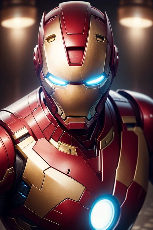 A highly detailed black iron man, beautiful detailed eyes glowing bright blue, intricate metal shell with complex textures and decorations, cinematic dramatic lighting, hyper realist