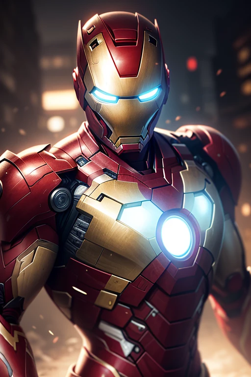 A highly detailed black iron man, beautiful detailed eyes glowing bright blue, intricate metal shell with complex textures and decorations, cinematic dramatic lighting, hyper realist