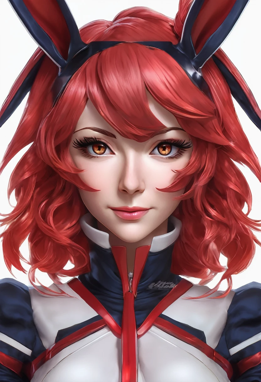 a cute cosplay woman, cate blanchett, wearing bunny ears, costumed as kill la kill ryuko matoi, full body shot, detailed face, beautiful detailed eyes, beautiful detailed lips, extremely detailed features, long eyelashes, dynamic pose, high quality, 8k, photorealistic, cinematic lighting, vivid colors, digital art, concept art style