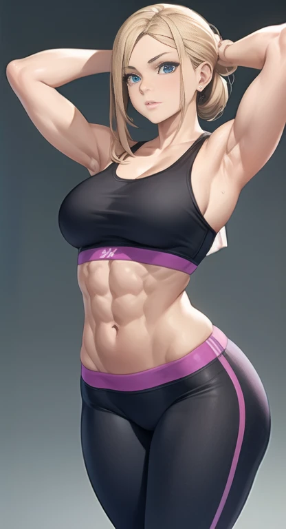 Gym girl , cabelos pretos longos, ( musculosa), peitos tabua