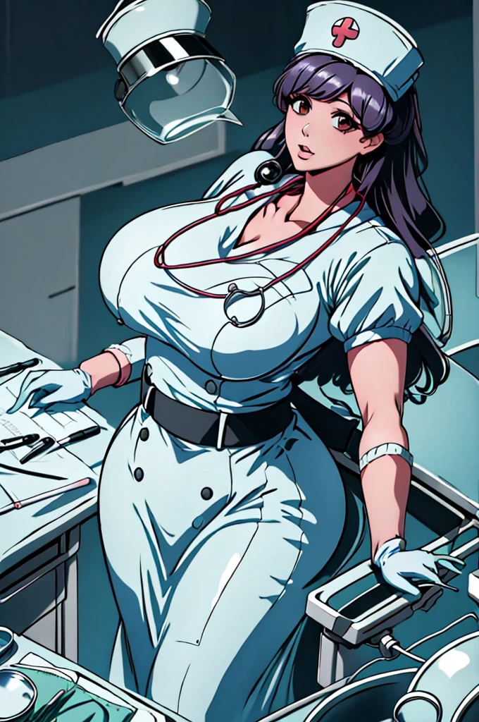 nurse uniform,hospital, latex nurse suit,nurses,busty,elbow gloves,labcoat,black hair woman,red eyes , gigantic ,medical instruments,asian nurse,two nurses,speculum,examination room,oversize ,big ass ,strap on, lay on table ,legs spreaded,giving birth,gyno chair , dentist,Milf,latex,red uniform,oversize breasts