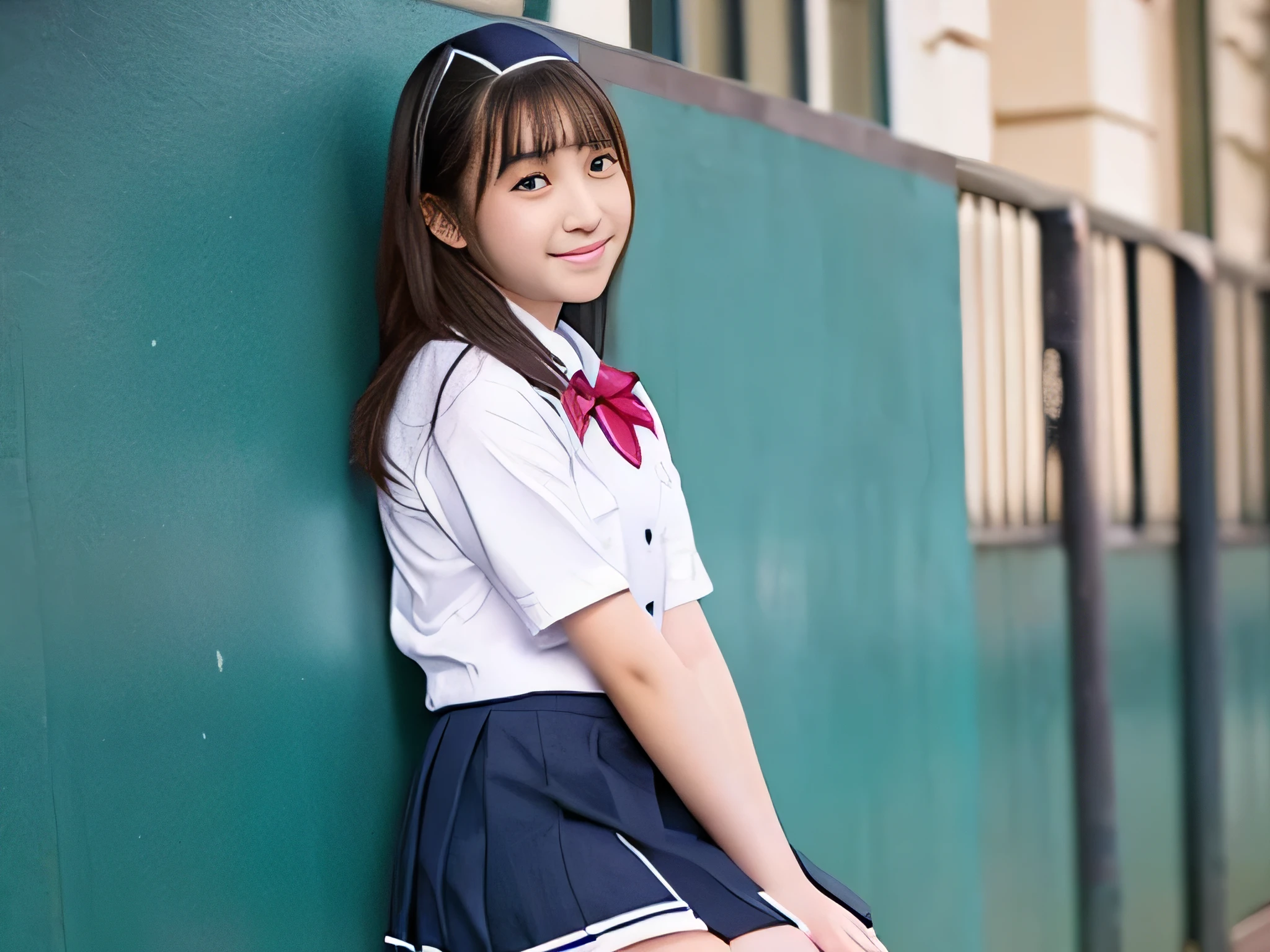 、middle Schoorm、School、Looks embarrassed、NSFW、short skirt、Erotic、More than one person