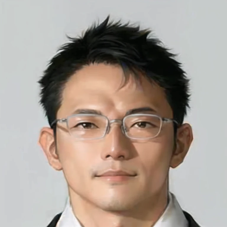 Close-up of a man wearing glasses and a suit, naoya tanaka, yusuke nakano, Zhezhou Chen, takeyuki kanda, Yanjun Chen, naoki ikushima, Raymin, Yi Haoren, Wang Wei, hiroyuki kato, Li Zixin, ryan jia, tomohiro shimoguchi, Yusuke Murata