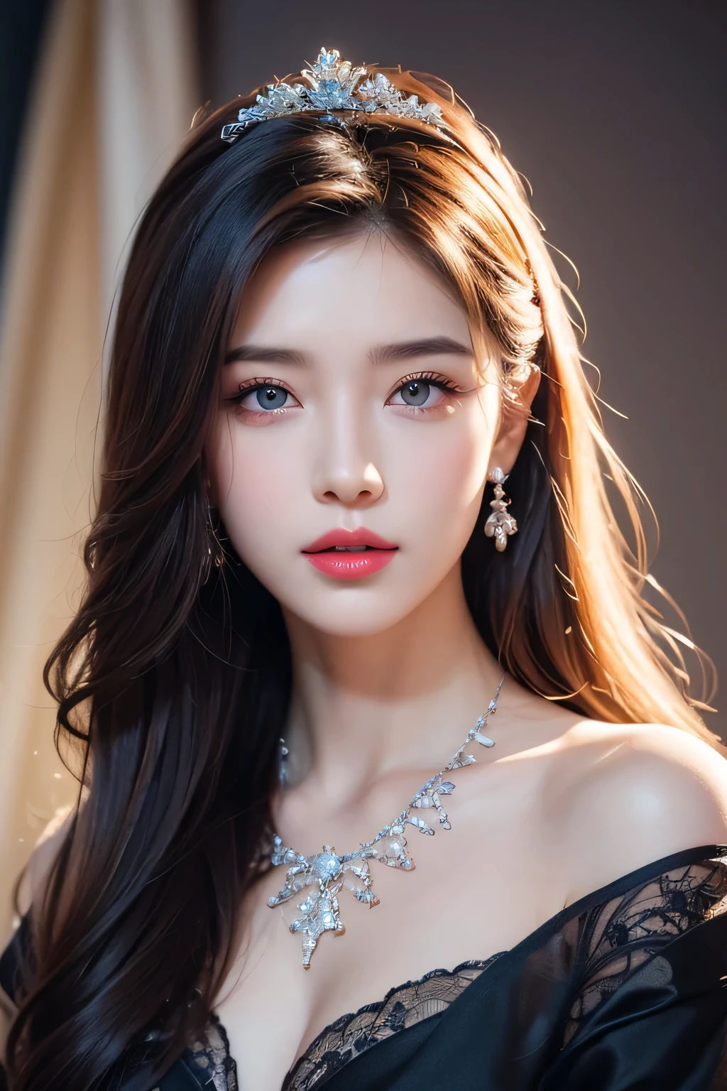 High-quality work，Realistic works，Super premium graphics，8K HD CG works，high quality graphics，High-definition and exquisite CG works，10x pixels，Ultra-fine details：1.1，Advanced technical details：1.1Realistic photo effects，Interior lighting effects：1.5，natural soft light：1.5. Light effect（Virtual light effects：1.8），Ultra-high resolution，shining dress，sliver long hair，silber hair，transparenthair，high detailed hair（Quality hair details：1.1）Clear eyes，Double eyelids look good，Sharp eye makeup, Create exquisite eyelash makeup, tthin eyebrows, Ultra-detailed eyes，a tall nose, lovely red lips, rosey cheeks, With delicate makeup on her face , pretty face, The face shape is perfectly proportioned,（Advanced facial details：1.1）Super detailed, Delicate face, Photorealistic style, Movie stock photography shadow ,  Colorful, Surreal, Realistic textures, Dramatic Lighting, Thin Film Distiller 800 (8k, original photo, better quality, masterpiece: 1.2), Super detailed, (Extremely delicate skin: 1.2), 8k ultra high definition, SLR camera, Soft Light, high quality， Frozen queen,ice castle，Blue pupils，Apply red lipstick，Tattoo，Tattoo Goddess，With Tattoo pattern，Ultra-clear portrait，Apply lipstick，Wearing necklace jewelry，apply lipstick，Wear heavy makeup，breasts   symmetrical，Chinese princess wearing gorgeous silk Hanfu，Women's artwork，Dress full body video，Reality，Amazing Cleavage，My eyes are very bright today

