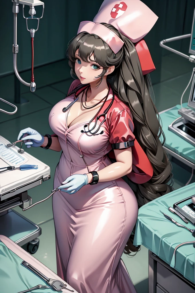 nurse uniform,hospital, latex nurse suit,nurses,busty,elbow gloves,labcoat,black hair woman,red eyes , gigantic ,medical instruments,asian nurse,two nurses,speculum,examination room,oversize ,big ass ,strap on, lay on table ,legs spreaded,giving birth,gyno chair , dentist,Milf,latex,red uniform,oversize breasts
