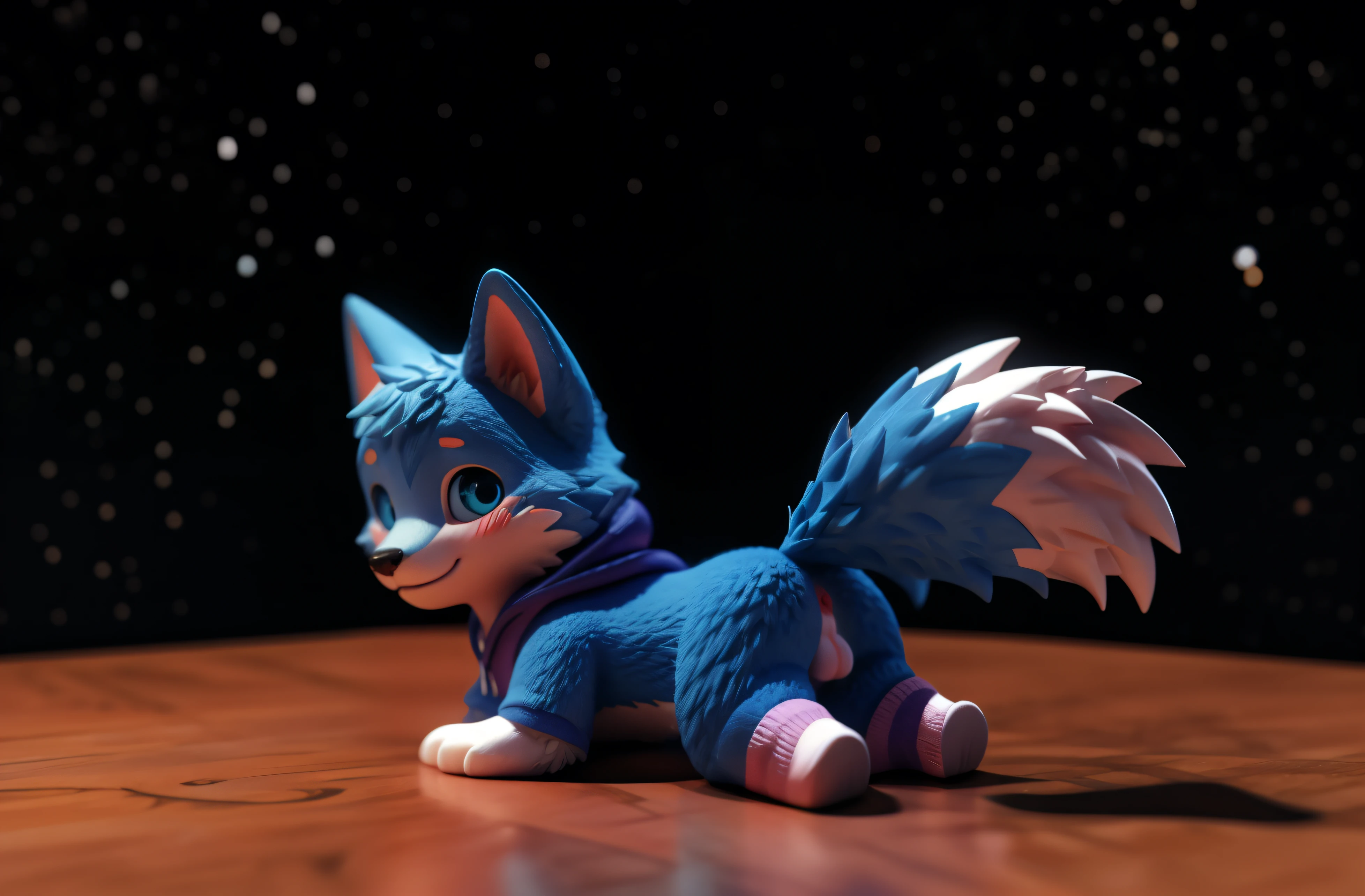 (((wilderness))), ((charming little blue fox, already, young)) have different colored eyes， chibi， charming，Shy, blush, logo design， Caralready， movie lighting effects， ((3D vector art))， Cute and quirky， fantasy art， Bokeh， Hand Painted， number， soft light， Isometric style， 4K resolution， photorealistic rendering， High level of detail cleaning， vector image， A lifelike masterpiece， Professional photography， simple space background， Flat white background， Isometric，Vibrant vector, , hoodie, bottomless pit, Fine hairs, Anisotropic fur gloss, ((subsurface scattering)), on the bed, ((The body is very wide)), ((animal genitals)), ((ballsack)), ((beautiful ballsack)), [[vein]], (on all fours), ((Show rear)), [anus],((Show rear)),[],big tail, ((Striped knee-length socks))