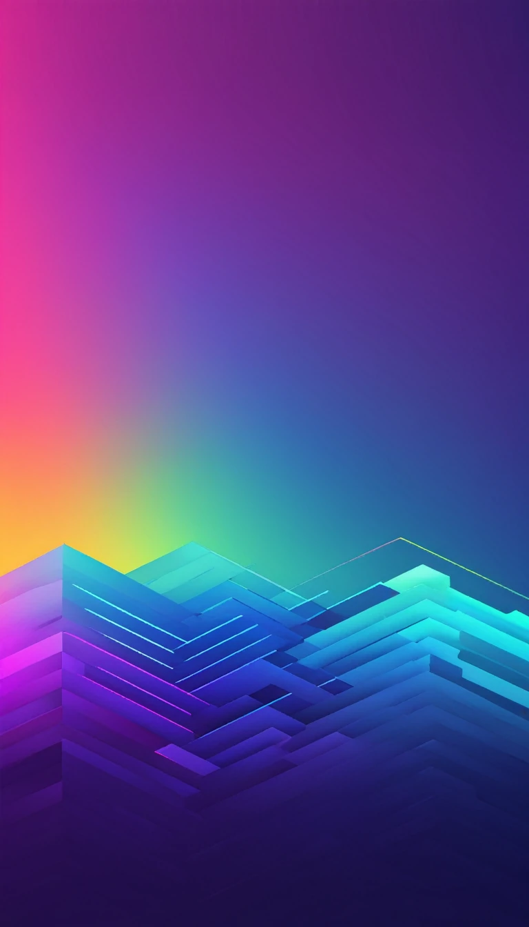 colorful 2d graphics with bright gradients